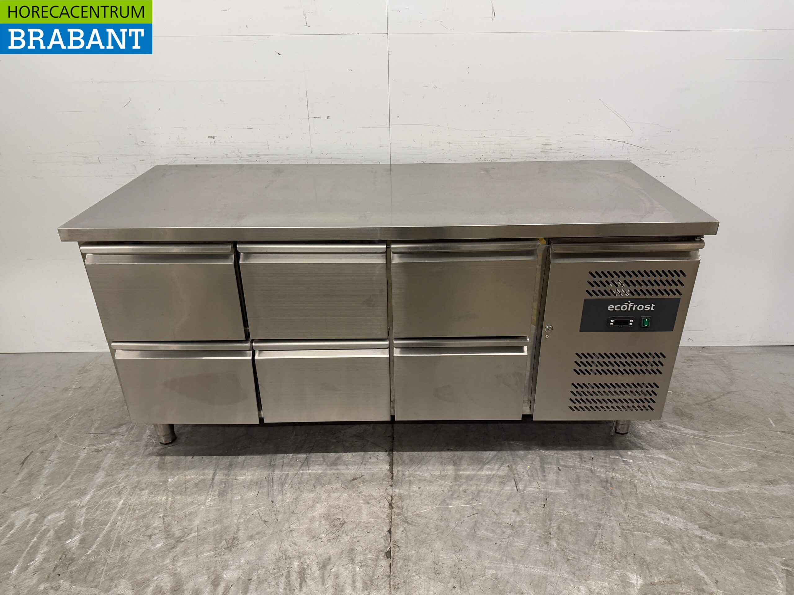 Etabli réfrigéré Ecofrost en acier inoxydable 6 tiroirs 179,5 cm 230V Horeca