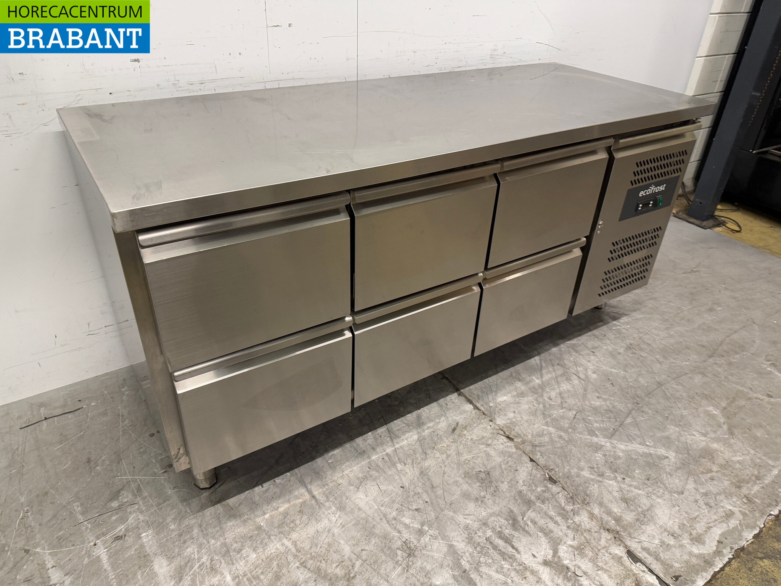 Etabli réfrigéré Ecofrost en acier inoxydable 6 tiroirs 179,5 cm 230V Horeca – Image 3