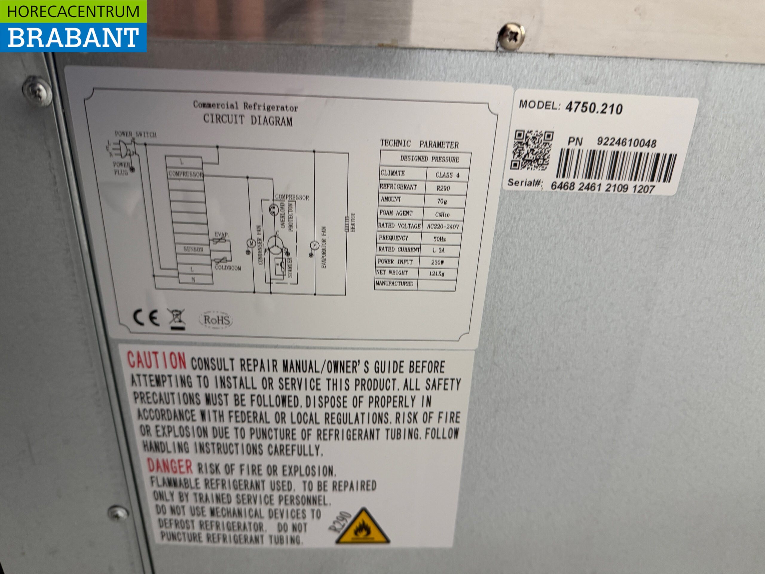 Etabli réfrigéré Ecofrost en acier inoxydable 6 tiroirs 179,5 cm 230V Horeca – Image 5