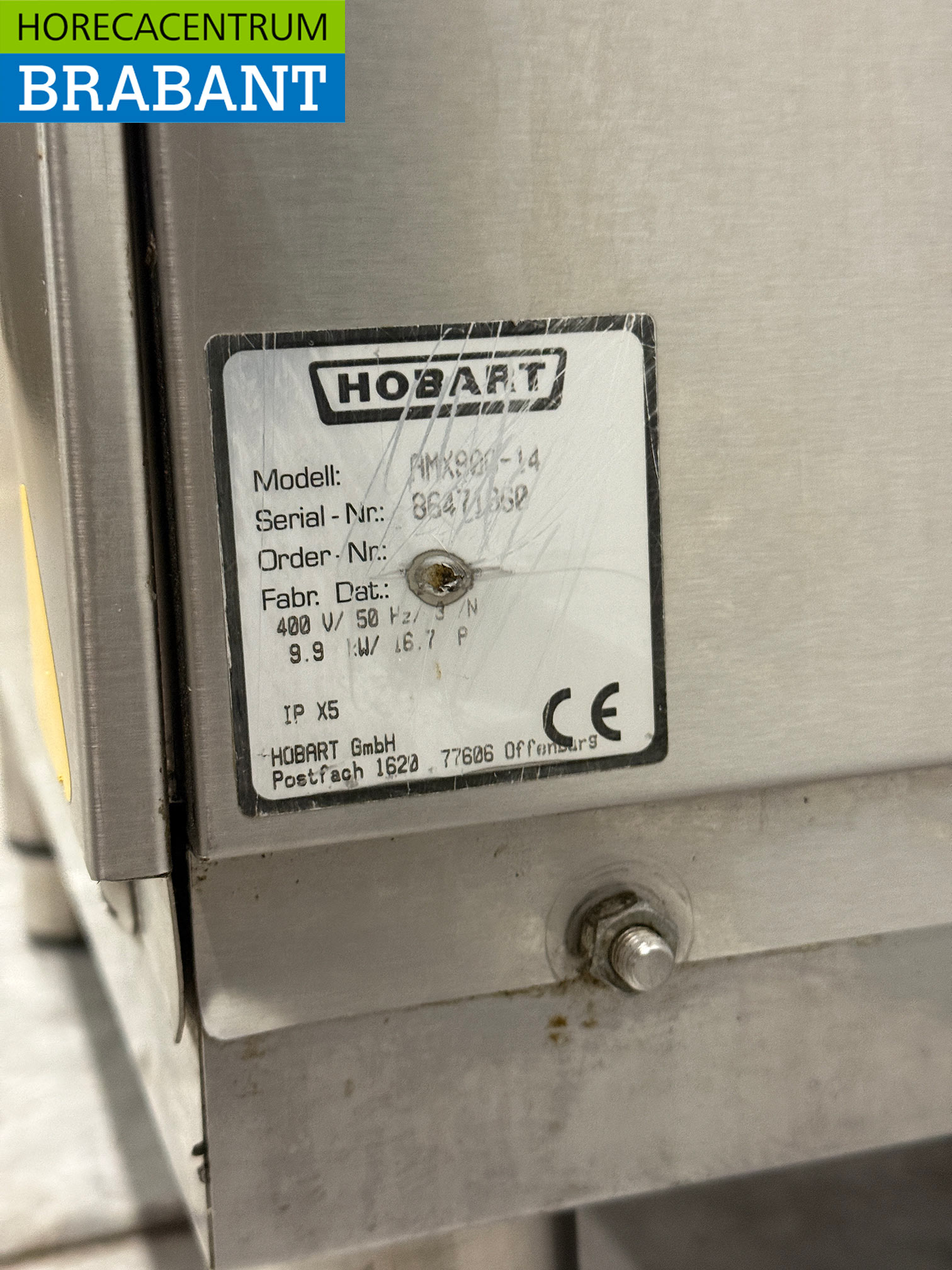 Lave-vaisselle Hobart en acier inoxydable avec pompe de vidange 400V Horeca – Image 6