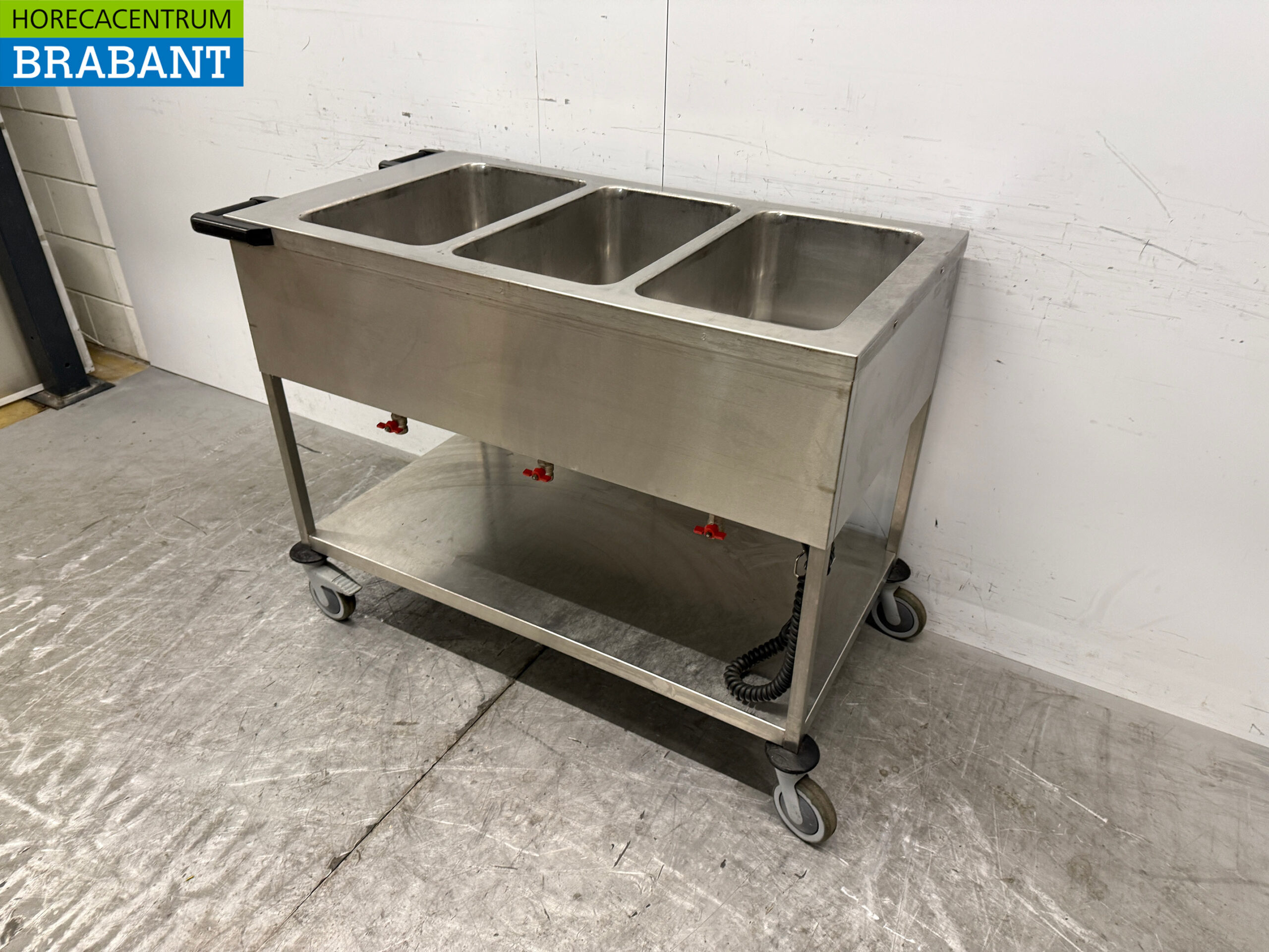 Hupfer Bain Marie en acier inoxydable Cart 3 x 1/1 GN 230V Horeca – Image 2