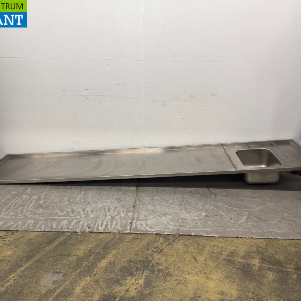 Bac d'évier en acier inoxydable Evier 372 x 70 cm Horeca