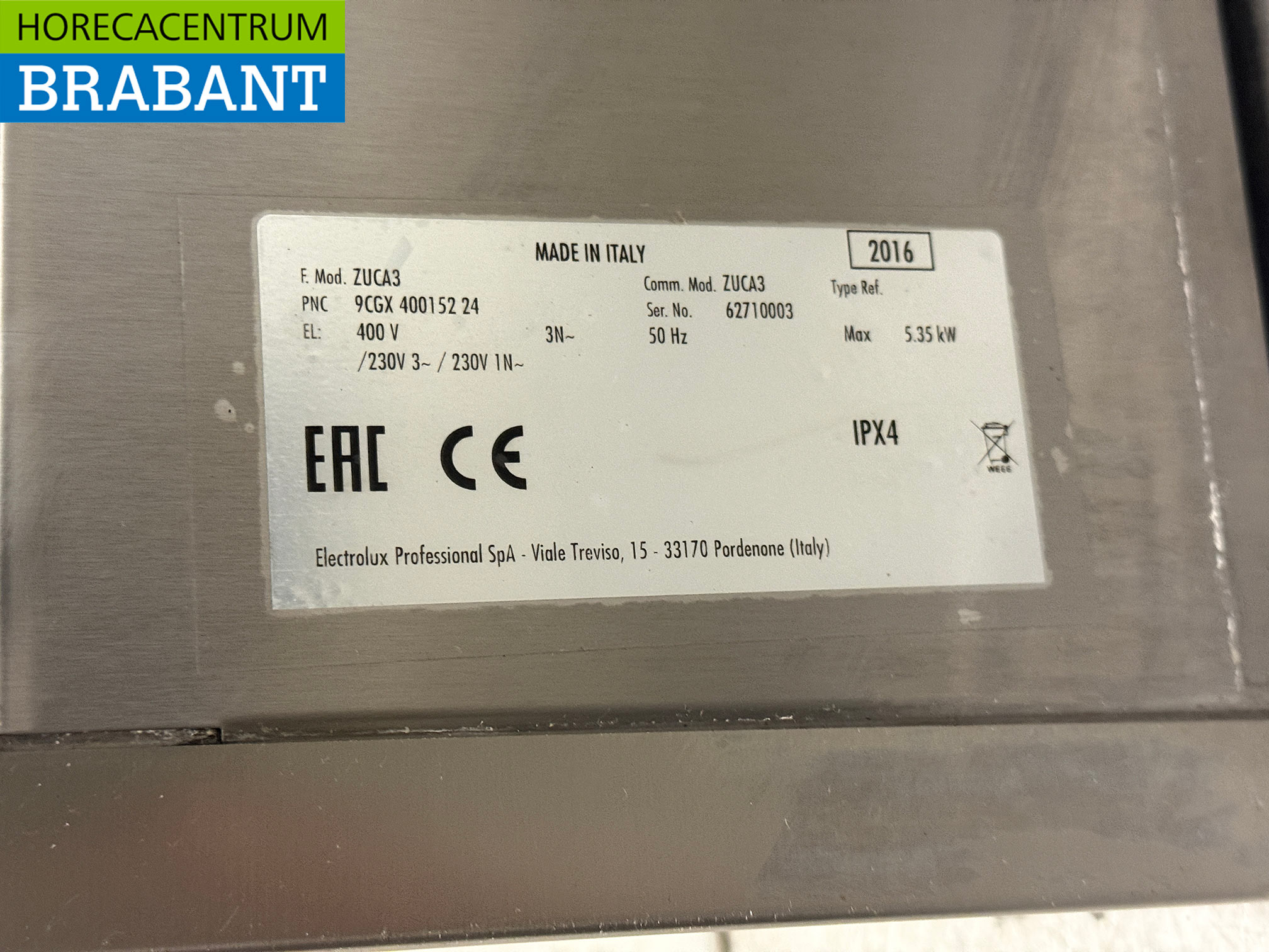 Lave-vaisselle Zanussi en acier inoxydable 230V Horeca – Image 6