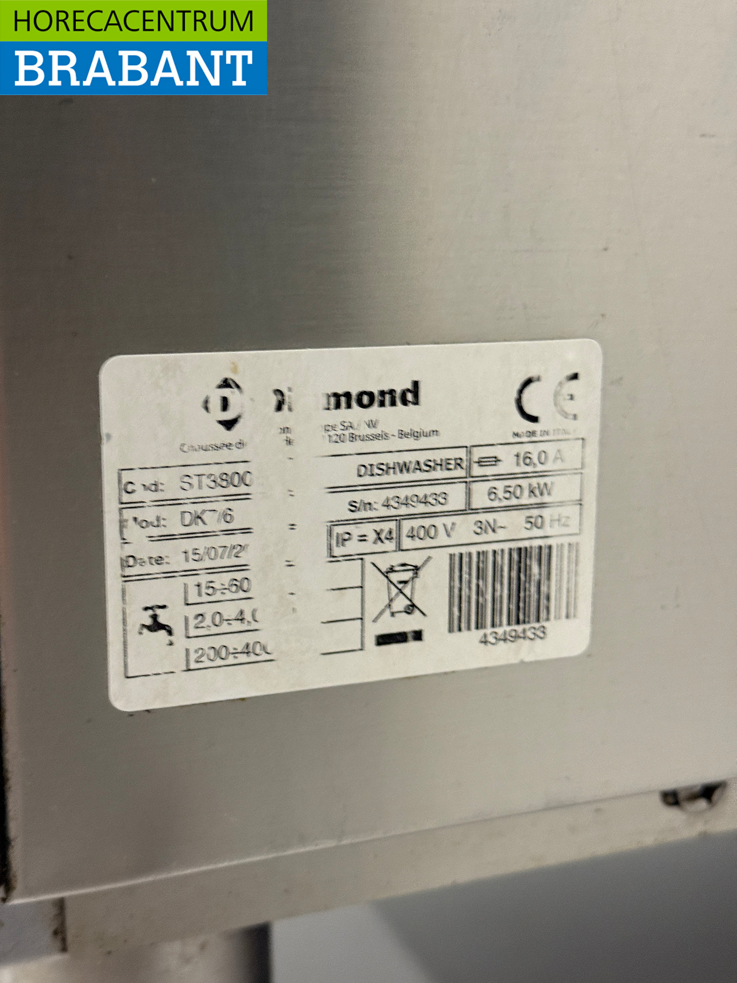 Lave-vaisselle à glissière en acier inoxydable 400V Restauration – Image 7