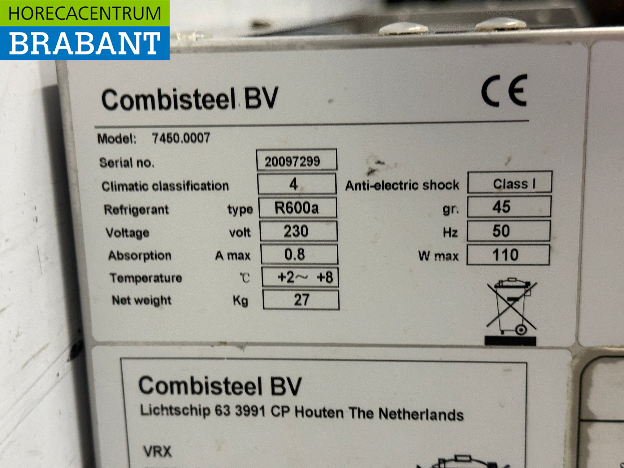 Saladier Combisteel en acier inoxydable 6 x 1/4 GN 140 cm 230V Horeca – Image 4