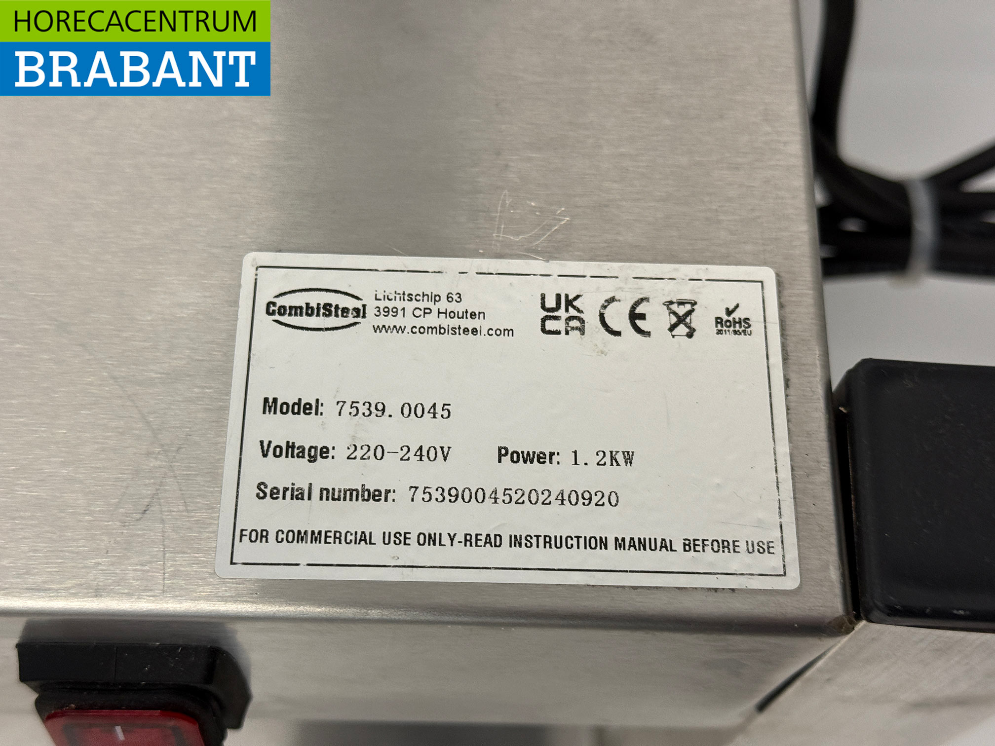 Pont de maintien double Combisteel en acier inoxydable 2 x 230V Horeca – Image 4