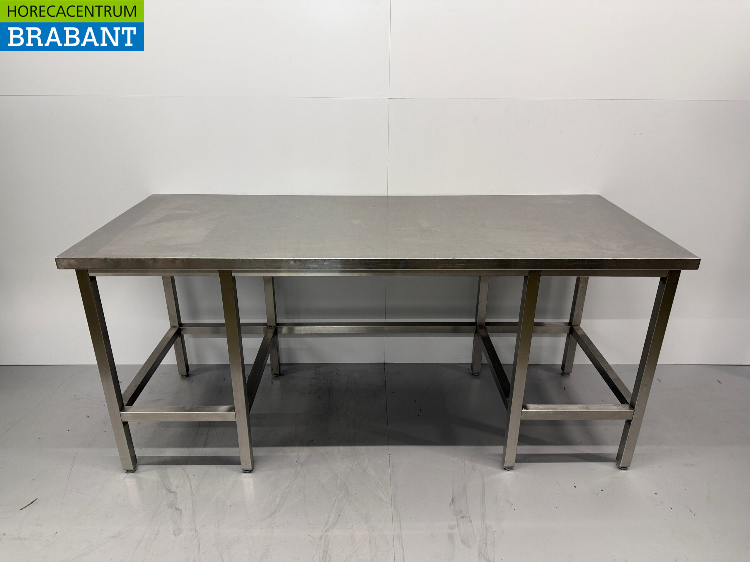 Table de travail en acier inoxydable 200 x 80 x 89,5 cm Horeca