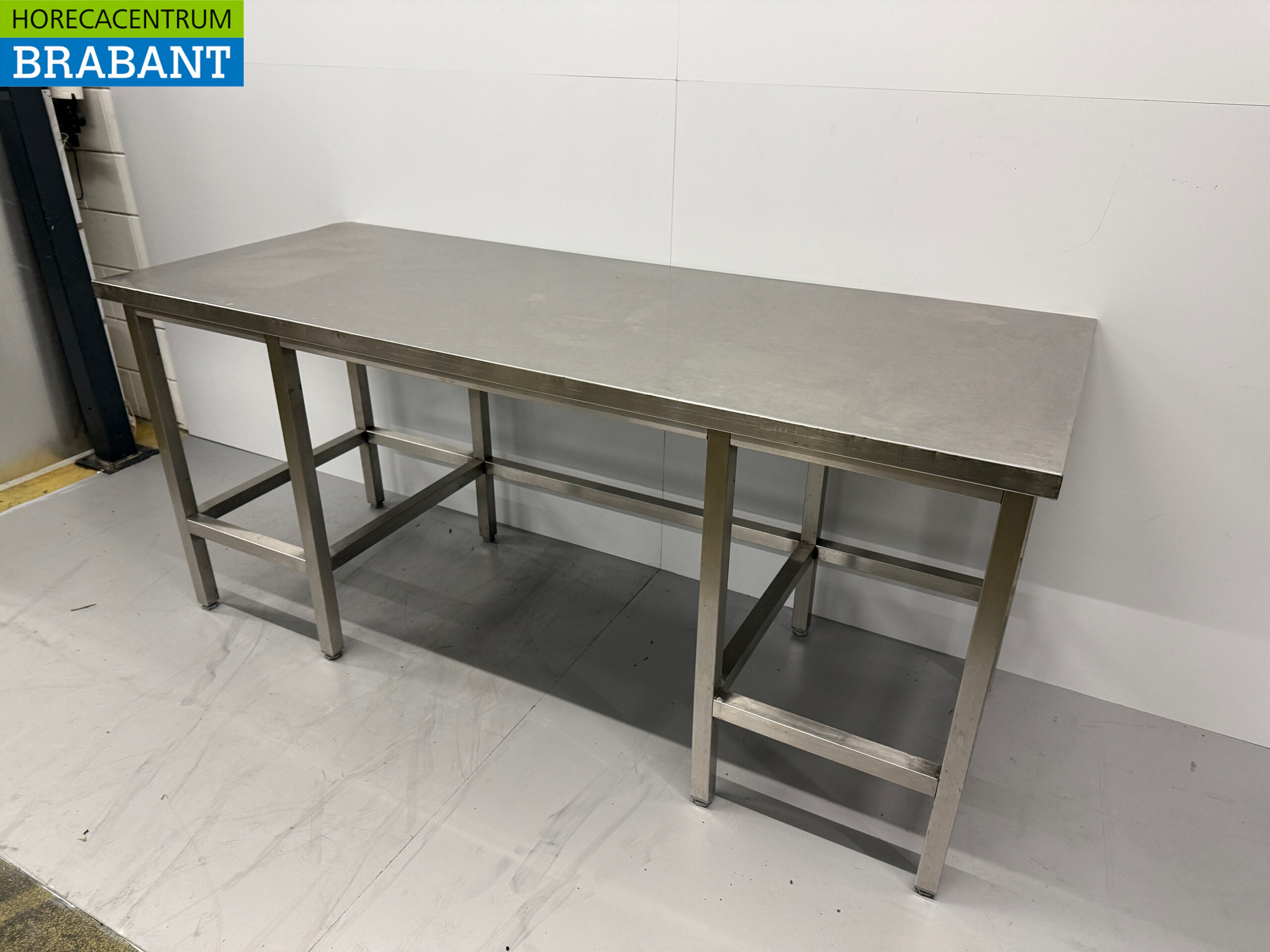 Table de travail en acier inoxydable 200 x 80 x 89,5 cm Horeca – Image 2