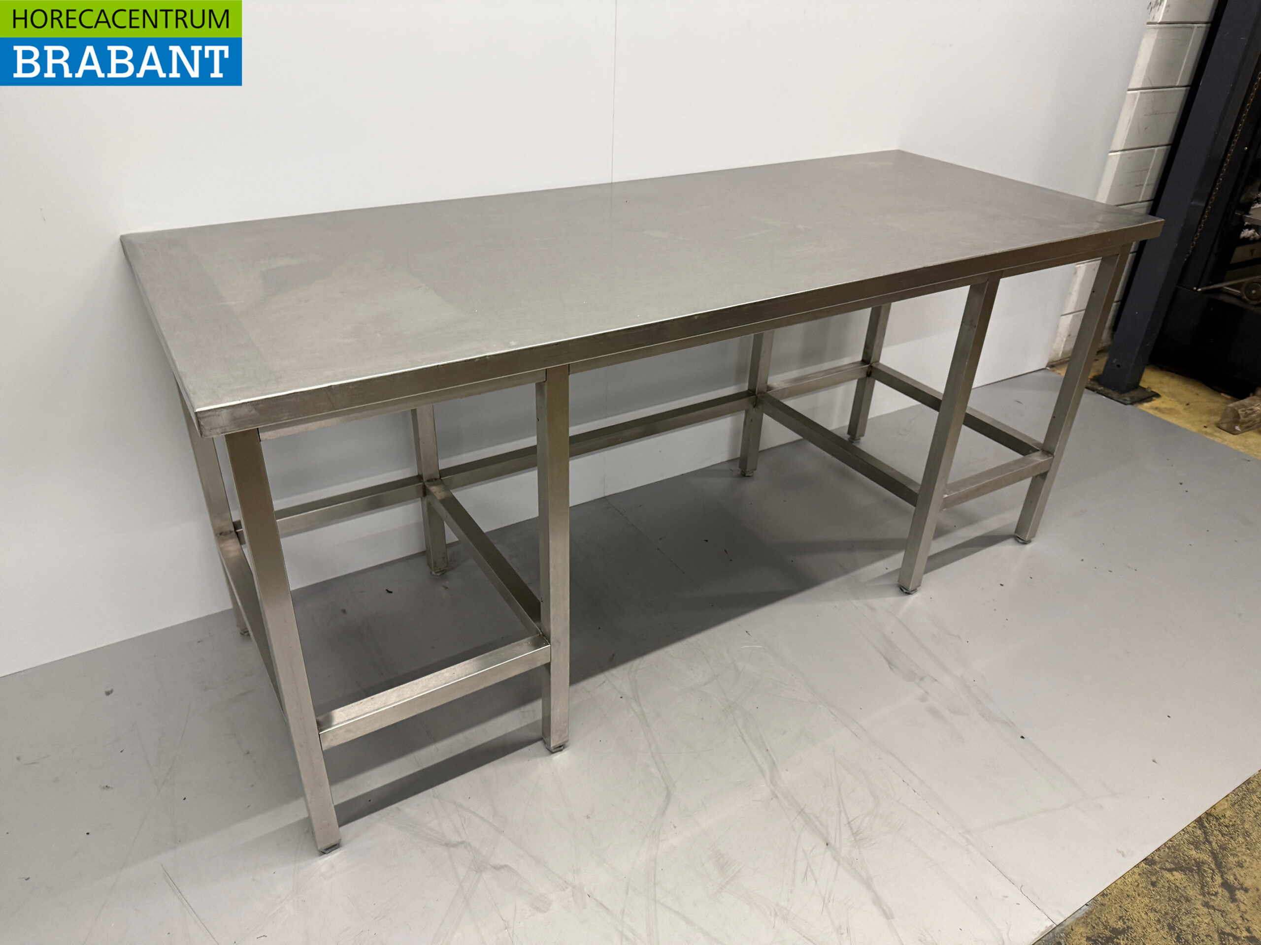 Table de travail en acier inoxydable 200 x 80 x 89,5 cm Horeca – Image 3