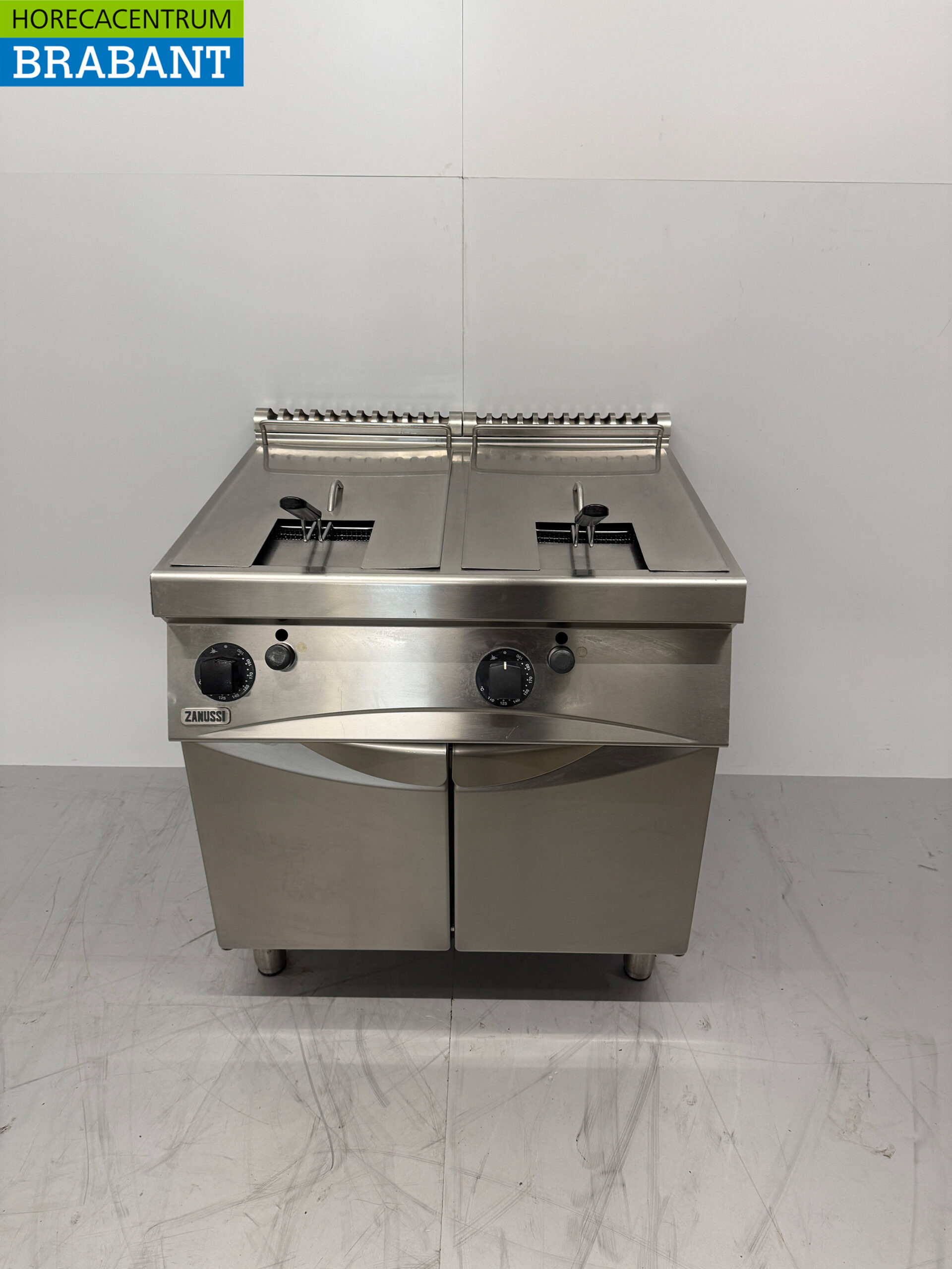 Friteuse double Zanussi en acier inoxydable 2 x 10 litres GAS Restauration