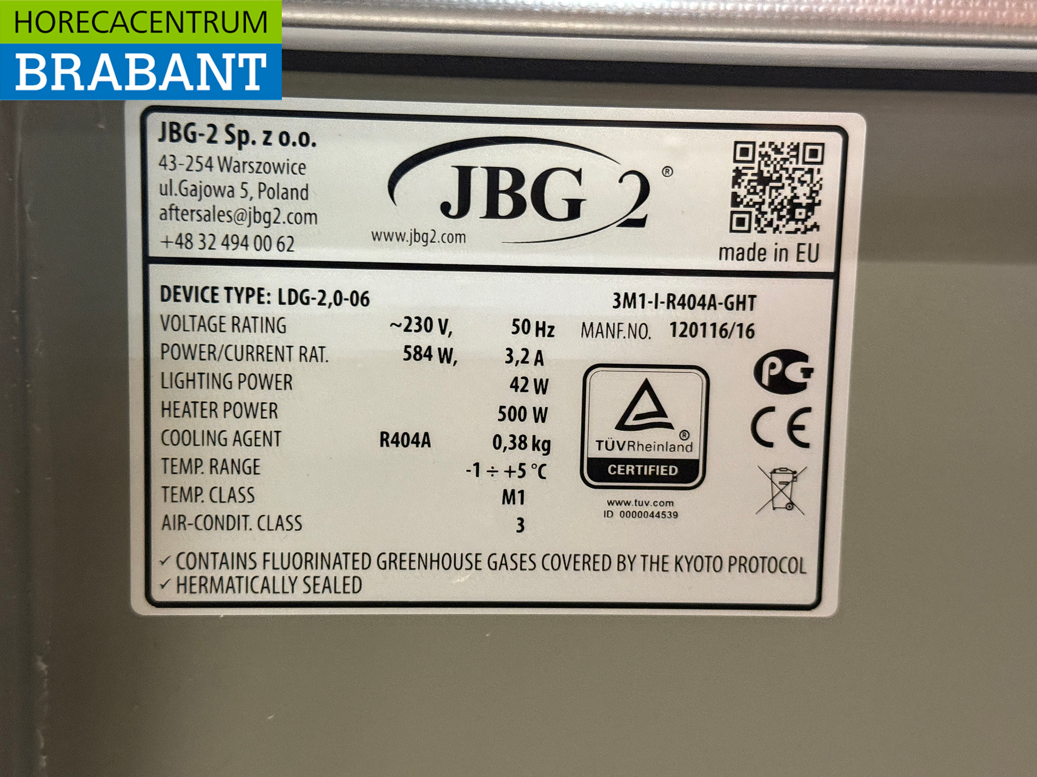 JBG-2 Vitrine réfrigérée pour snacks 201 cm 230V Horeca – Image 9