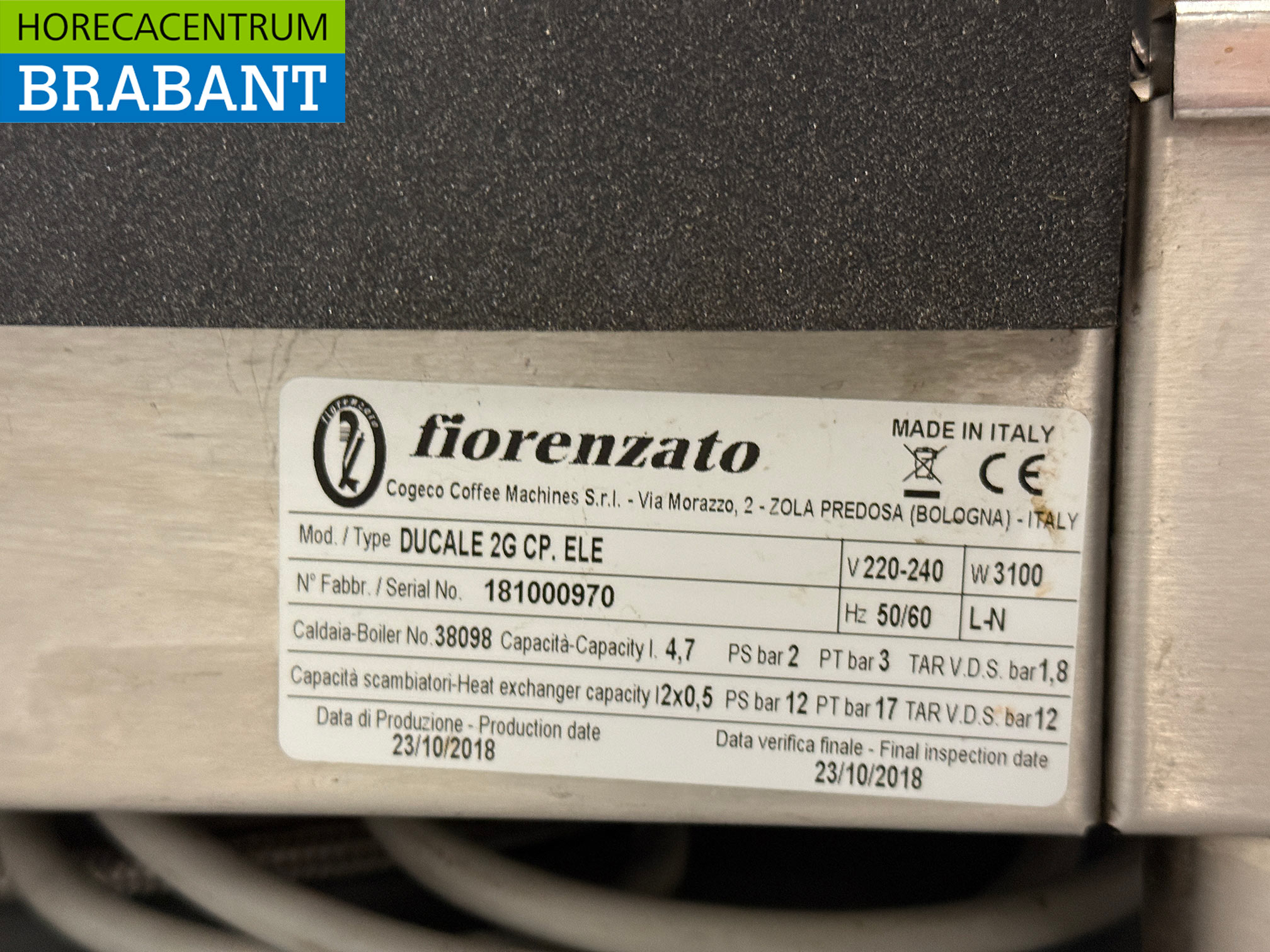 Machine à expresso 2 groupes Fiorenzato en acier inoxydable 230V Horeca – Image 5