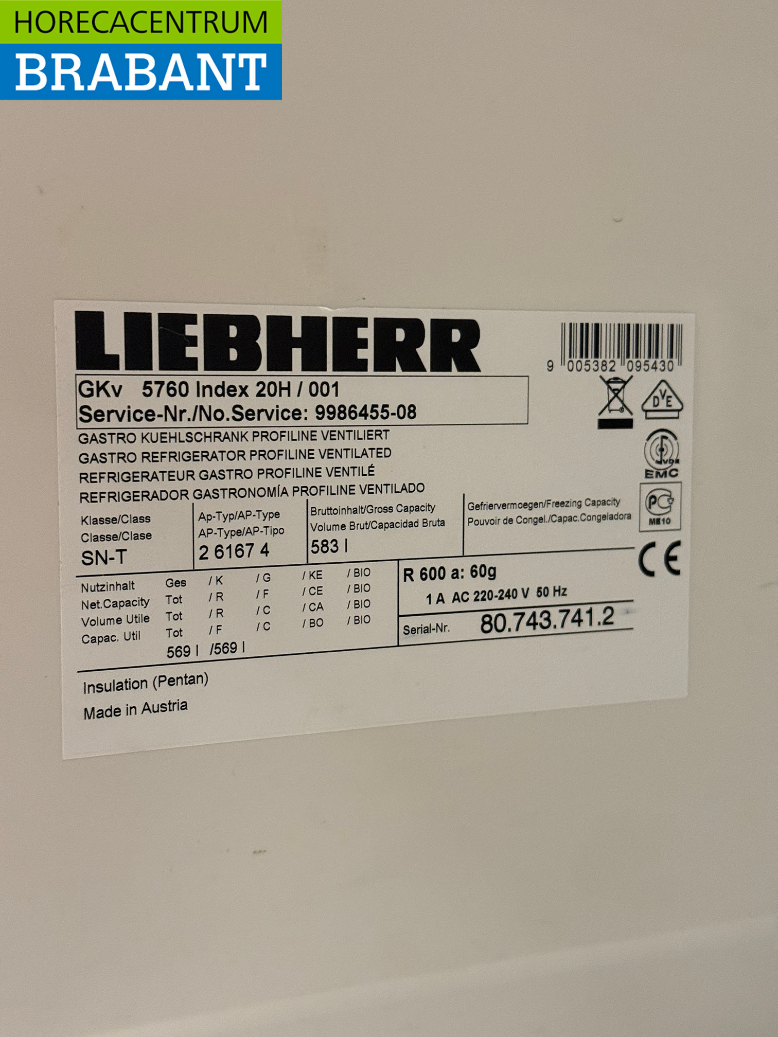 Réfrigérateur Liebherr en acier inoxydable 583 litres 230V Horeca – Image 5