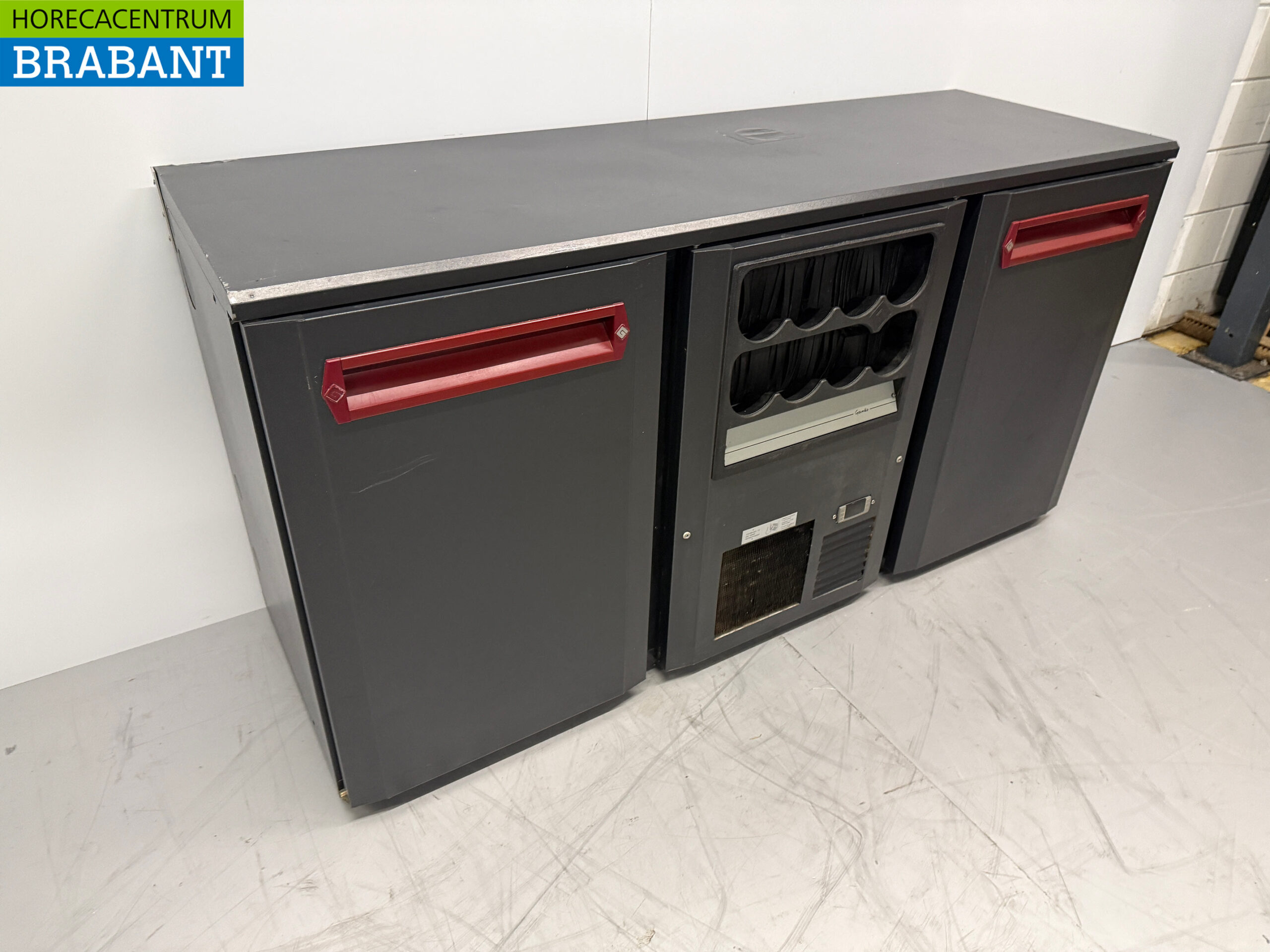 Gamko Glacière de bar avec nid à bouteilles et 2 portes 167 cm 230V Horeca – Image 3