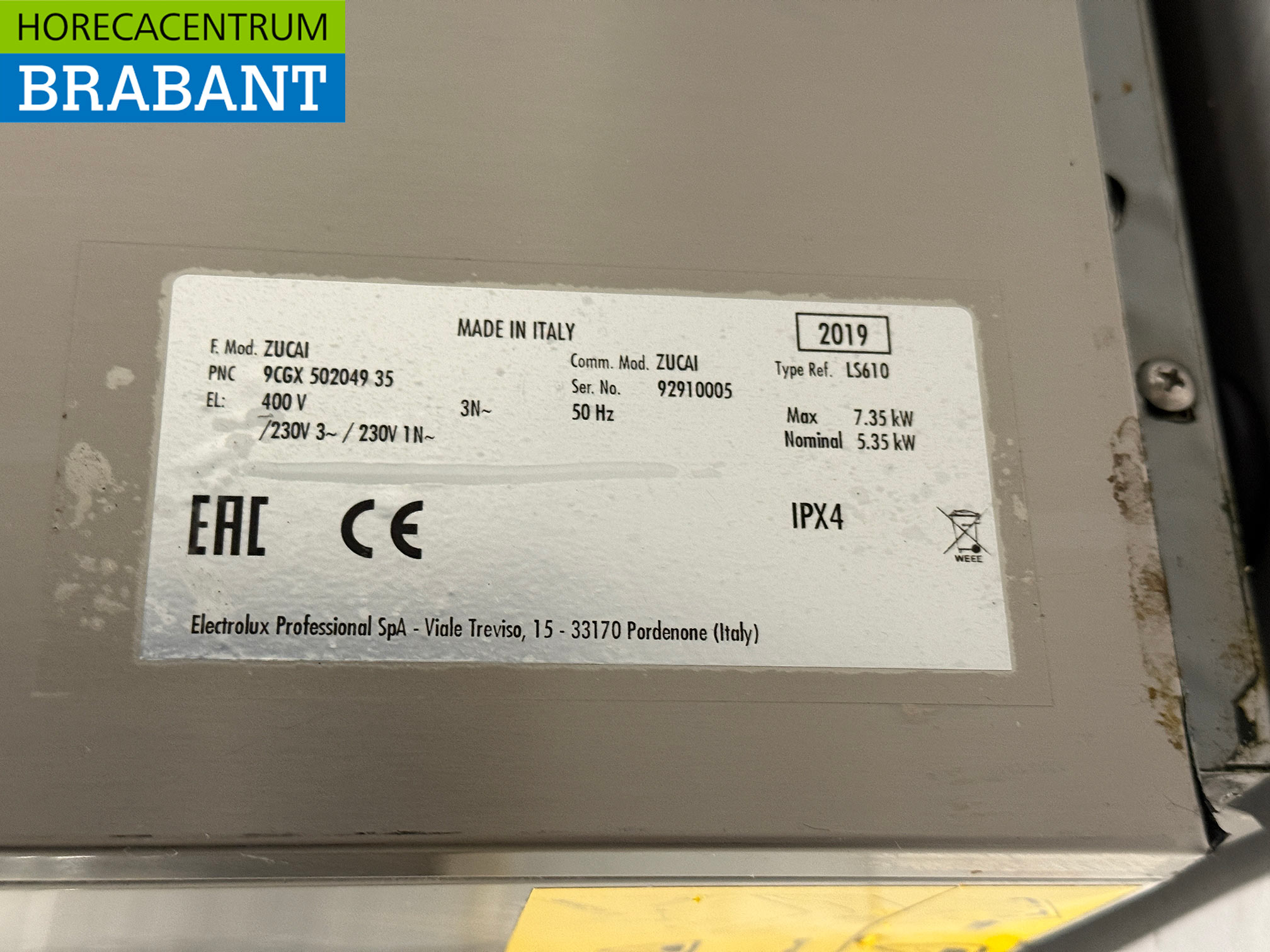Lave-vaisselle Zanussi en acier inoxydable 230V Horeca – Image 6