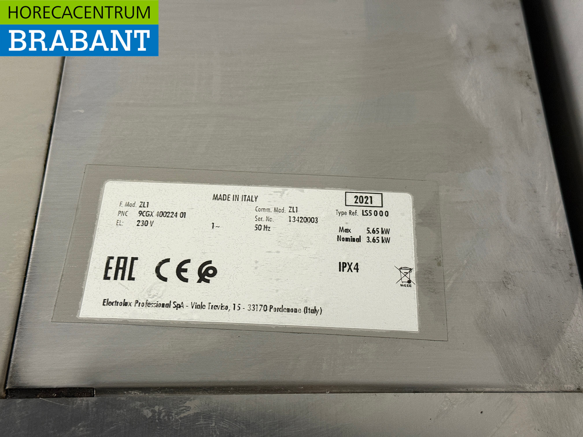 Lave-vaisselle Zanussi en acier inoxydable 230V Horeca – Image 6