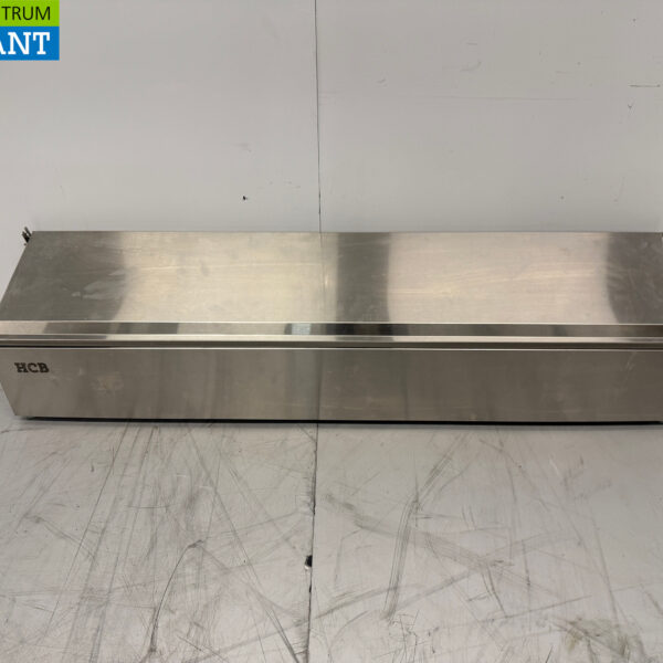 Porte-plateaux en acier inoxydable HCB GN avec couvercle 6 x 1/6 gastronorme GN 106 cm Horeca