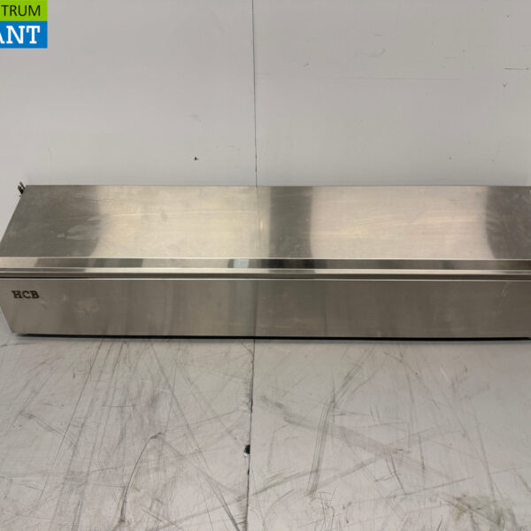 Porte-plateaux en acier inoxydable HCB GN avec couvercle 6 x 1/6 gastronorme GN 106 cm Horeca