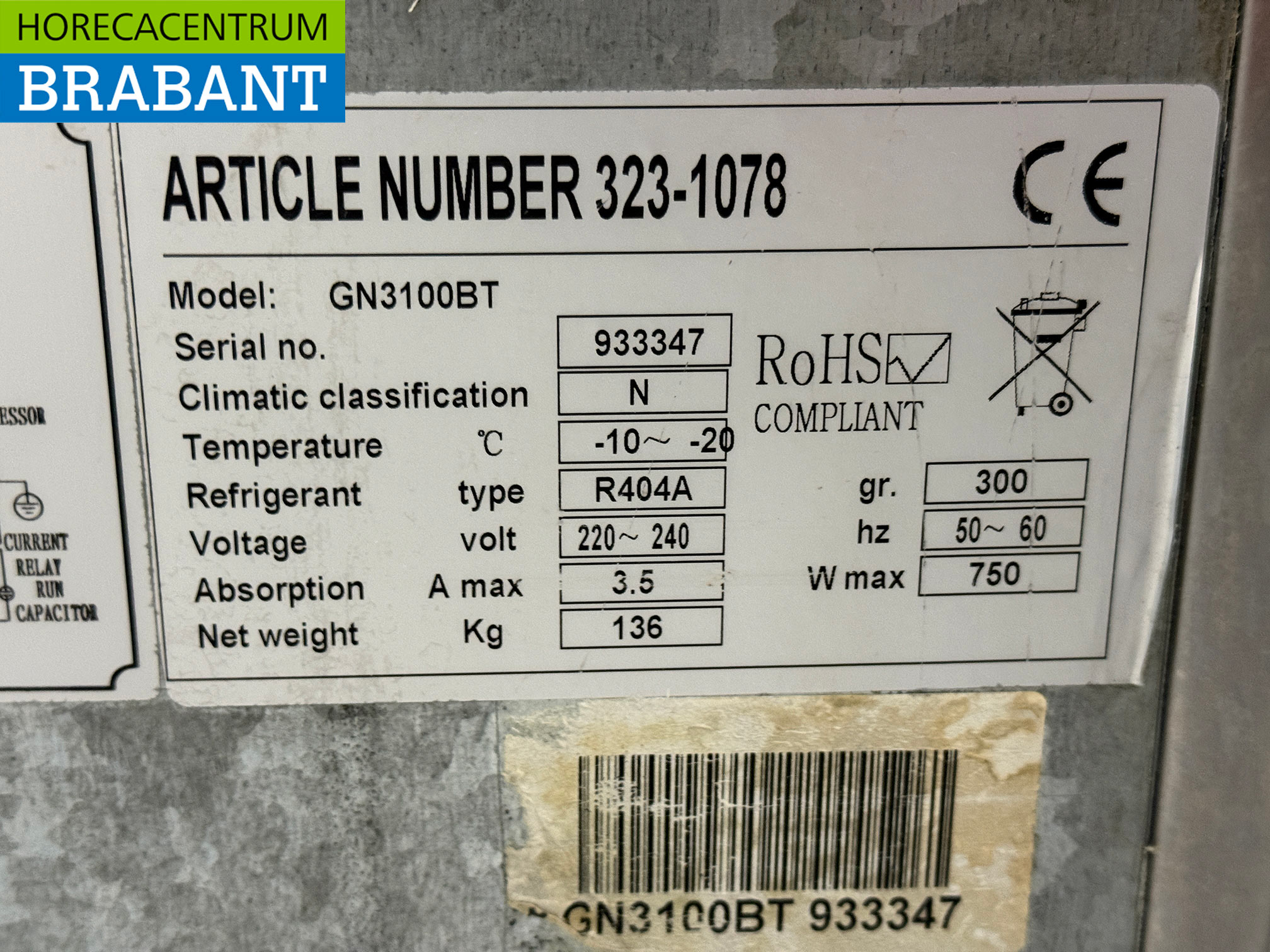 Réfrigérateur Saro en acier inoxydable 3 portes 179,5 cm 230V Horeca – Image 6