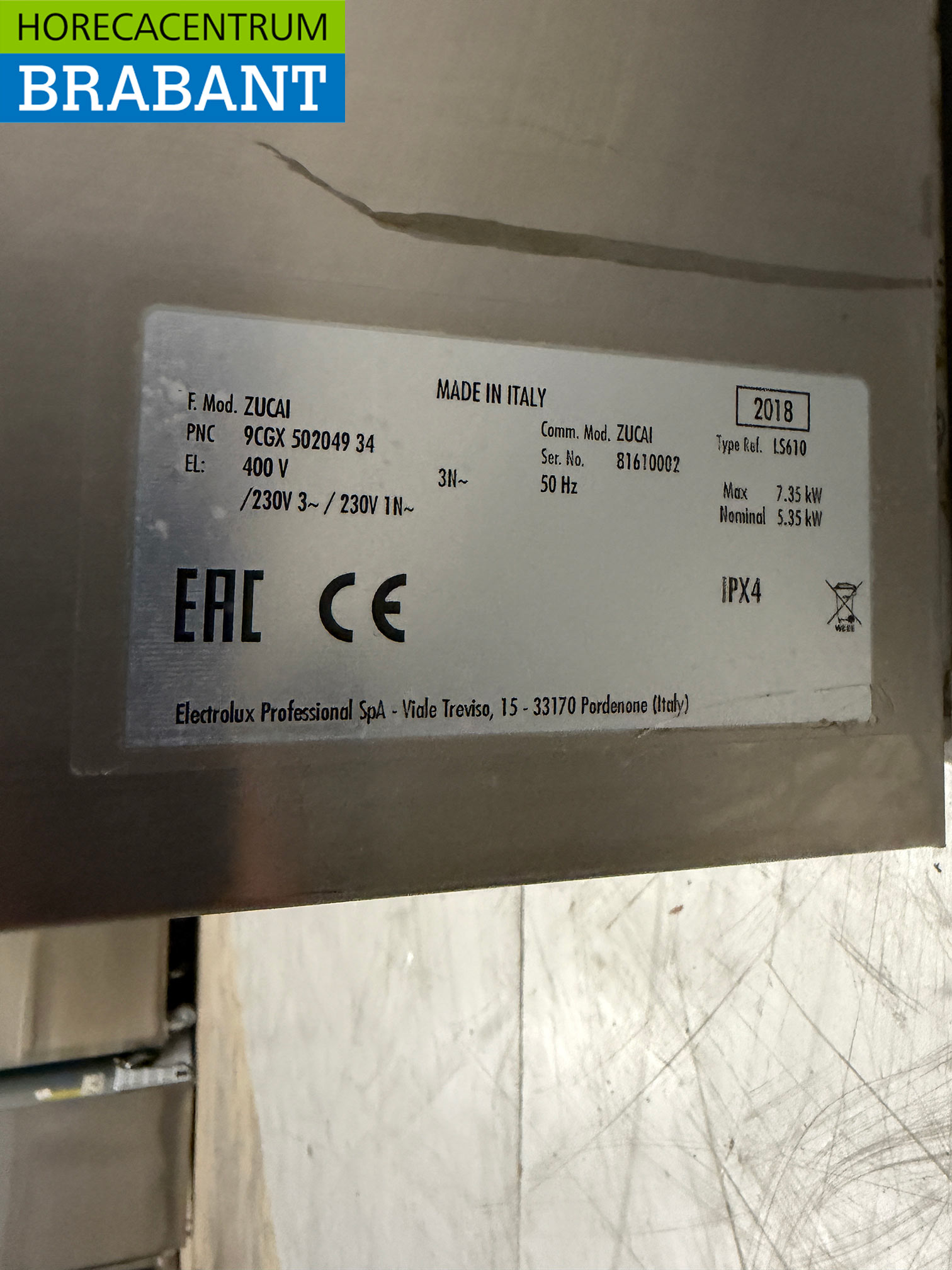 Lave-vaisselle Zanussi en acier inoxydable 230V Horeca – Image 6