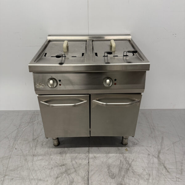 Friteuse double Ata en acier inoxydable 2 x 15 litres 400V Horeca