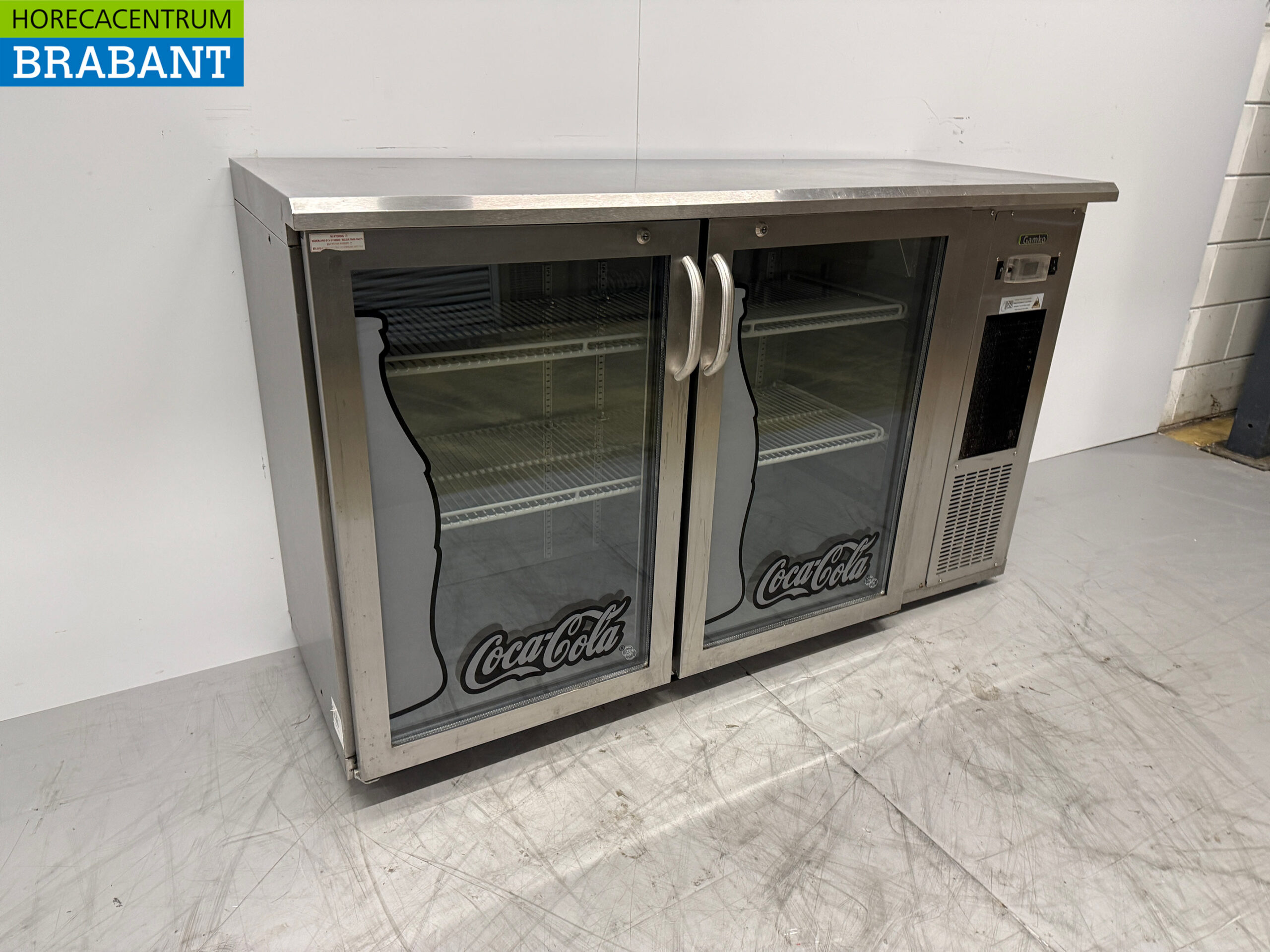 Gamko Bar Cooler en acier inoxydable 2 portes battantes en verre 143,5 cm 230V Horeca – Image 3