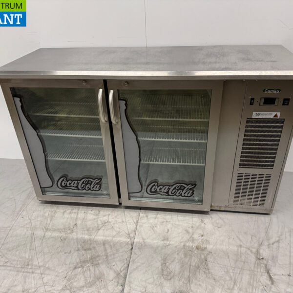 Gamko Bar Cooler en acier inoxydable 2 portes battantes en verre 143,5 cm 230V Horeca