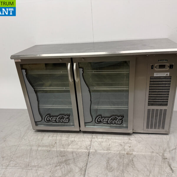 Gamko Bar Cooler en acier inoxydable 2 portes battantes en verre 143,5 cm 230V Horeca