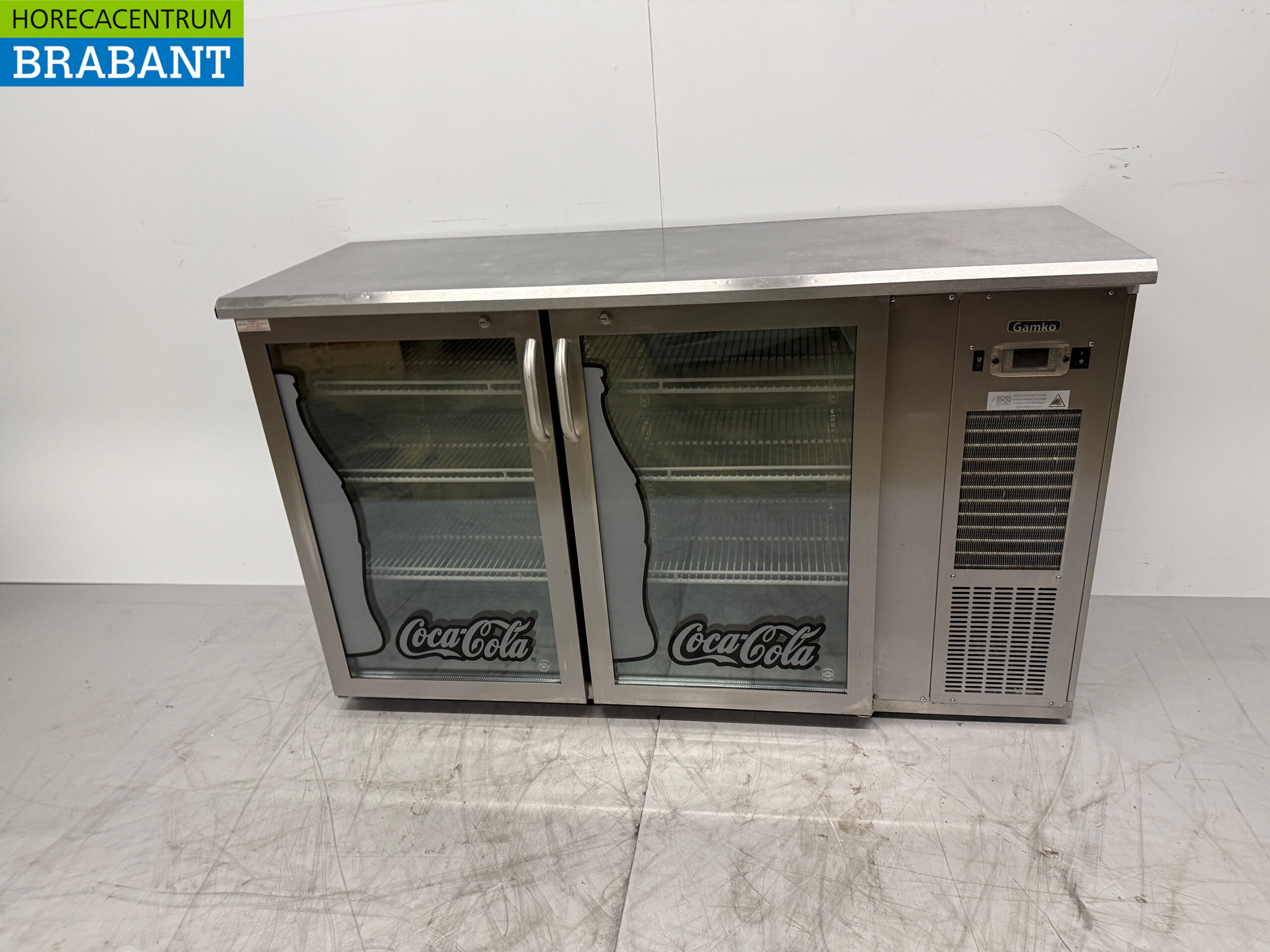 Gamko Bar Cooler en acier inoxydable 2 portes battantes en verre 143,5 cm 230V Horeca