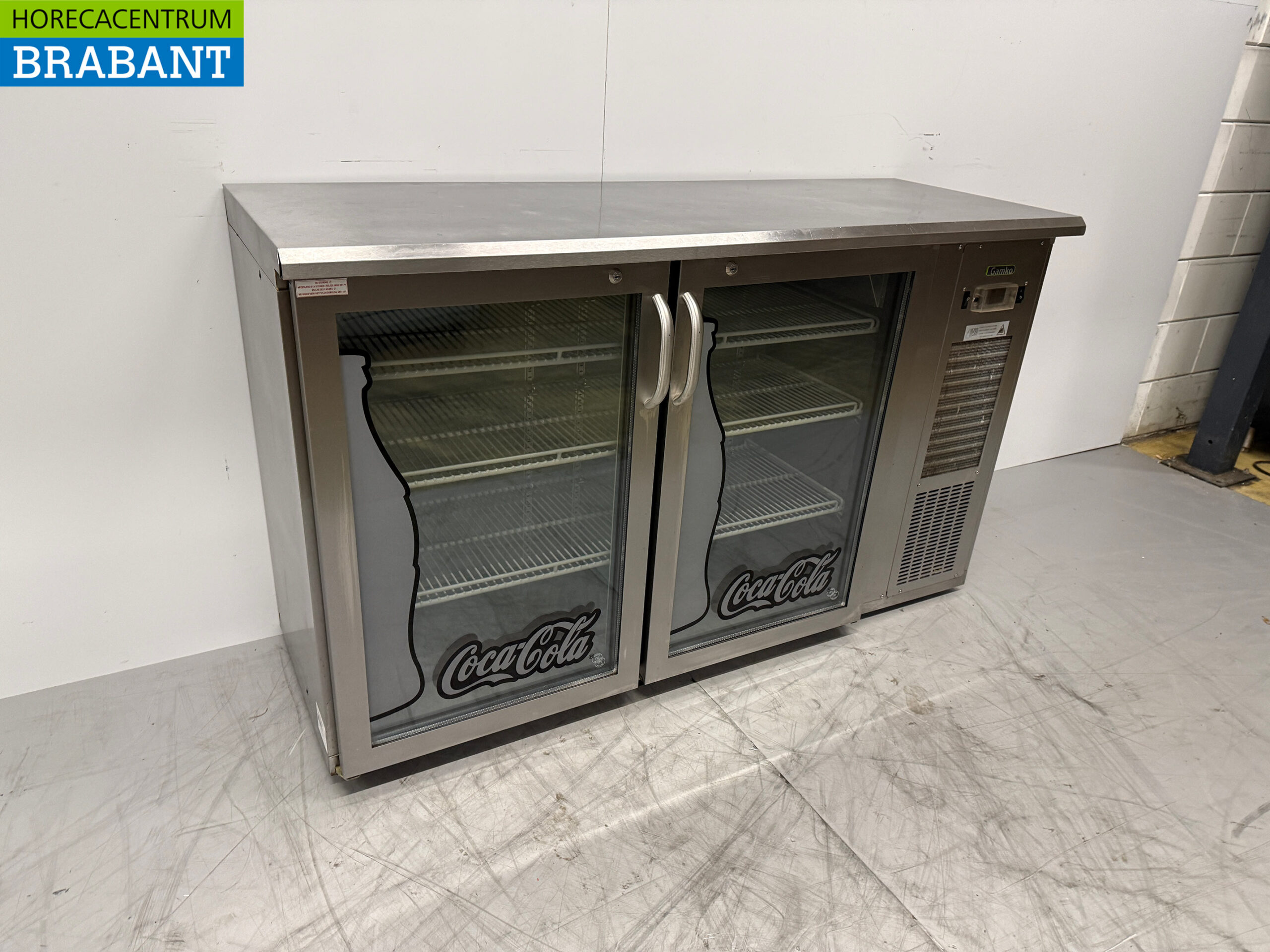 Gamko Bar Cooler en acier inoxydable 2 portes battantes en verre 143,5 cm 230V Horeca – Image 3