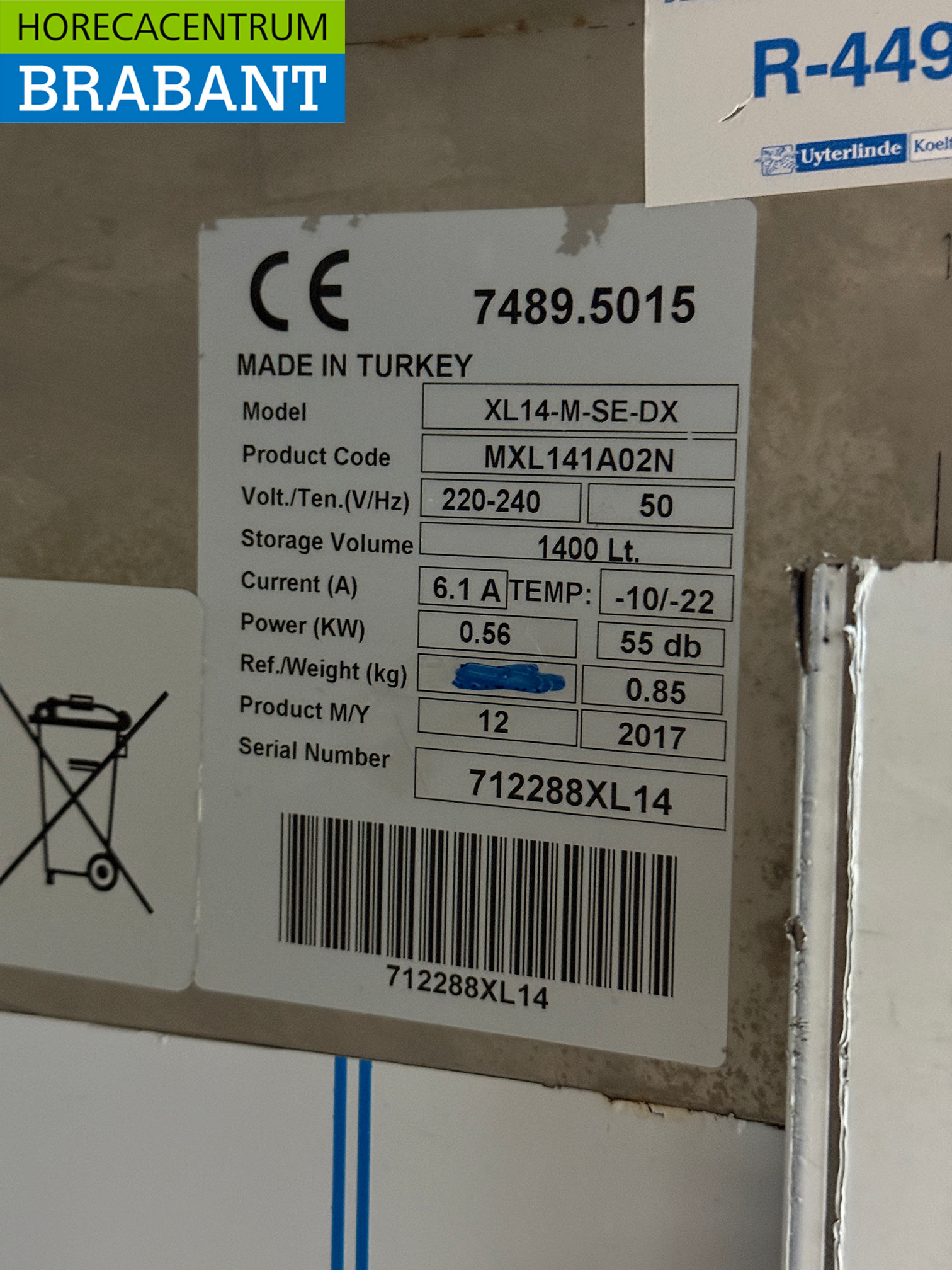 Combisteel en acier inoxydable Congélateur double porte 1400 litres 230V Horeca – Image 5