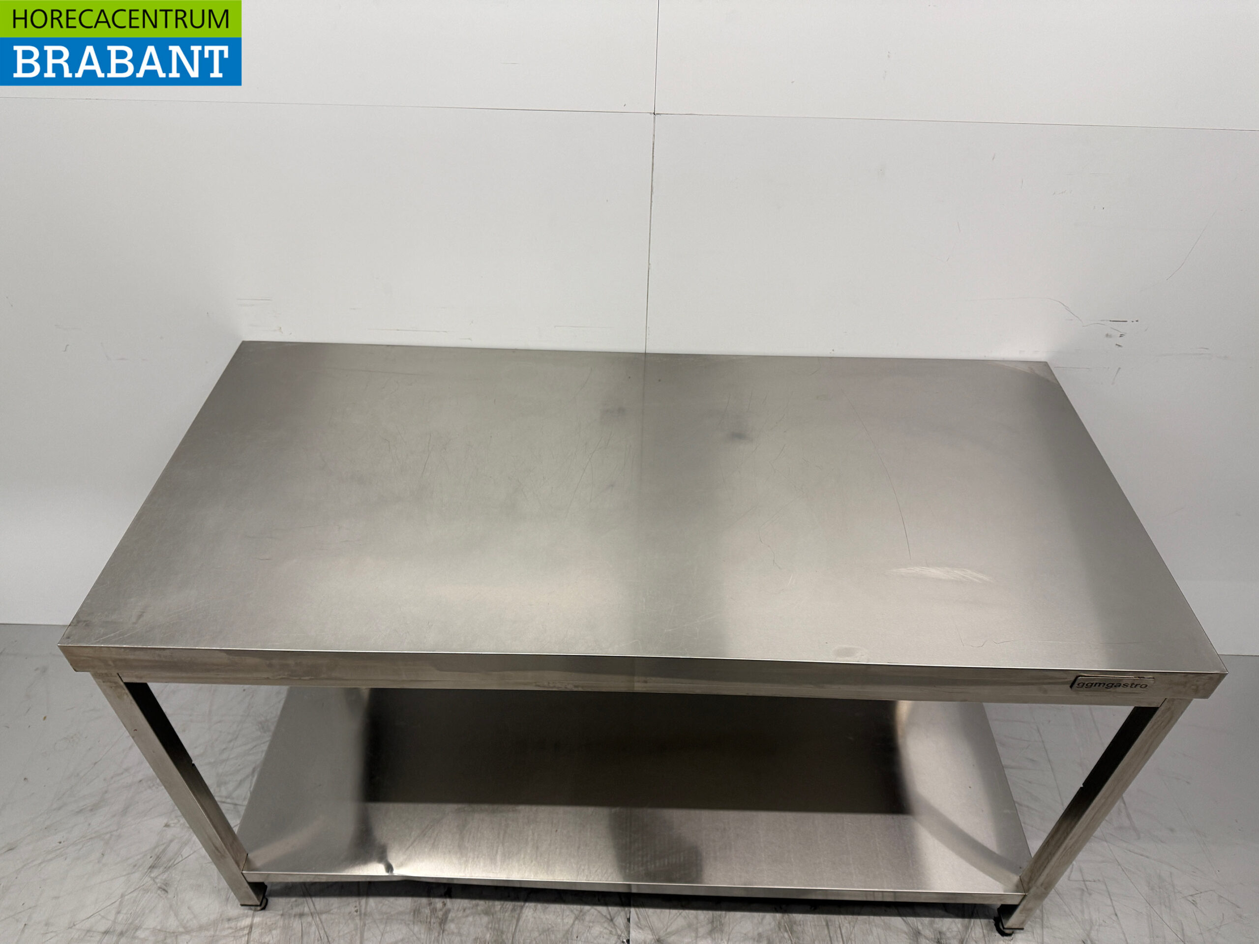 Table de travail en acier inoxydable avec étagère 150 x 70 x 87 cm Restauration – Image 4