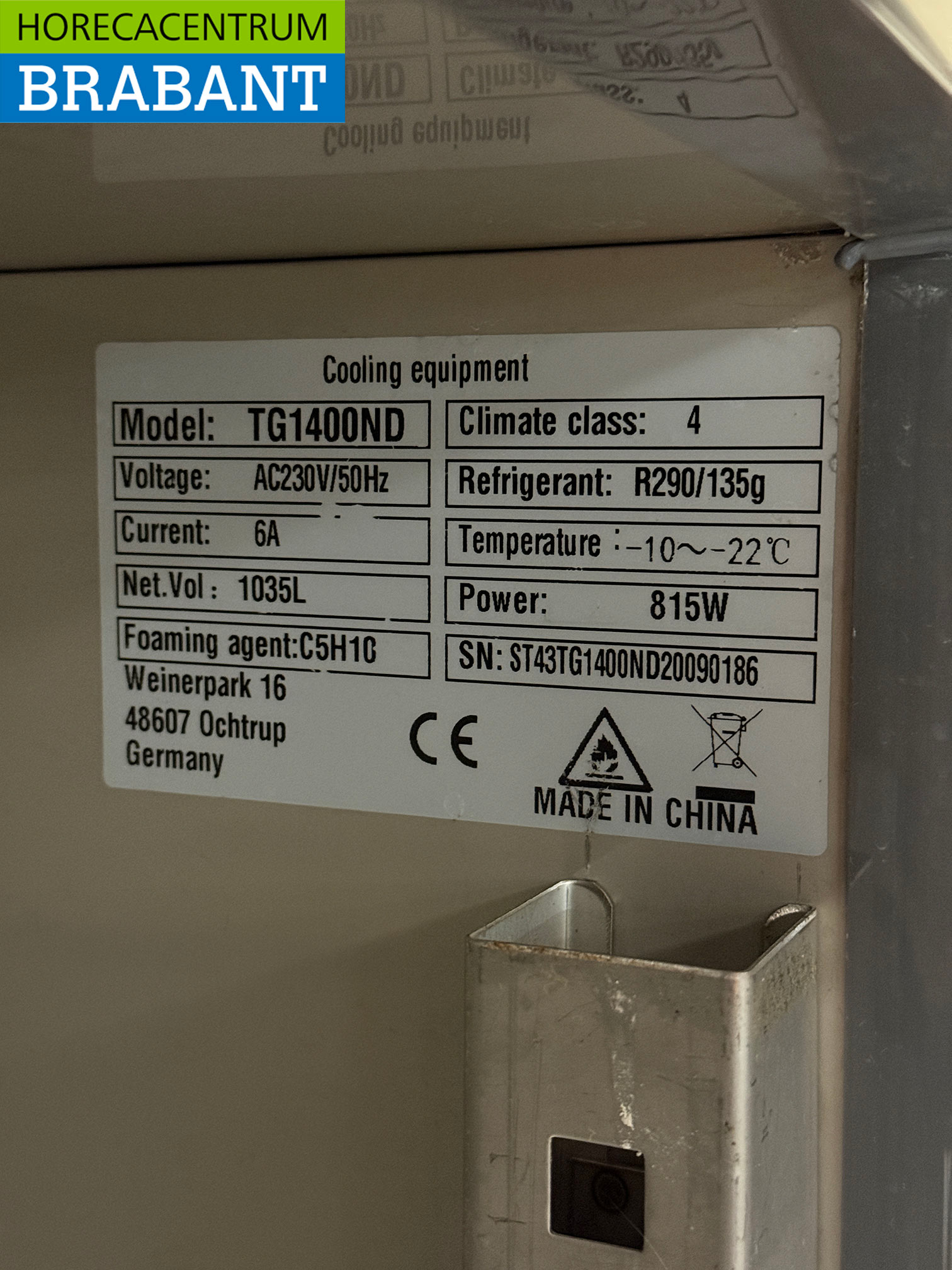 Congélateur mobile double porte en acier inoxydable 1400 litres 230V Horeca – Image 5