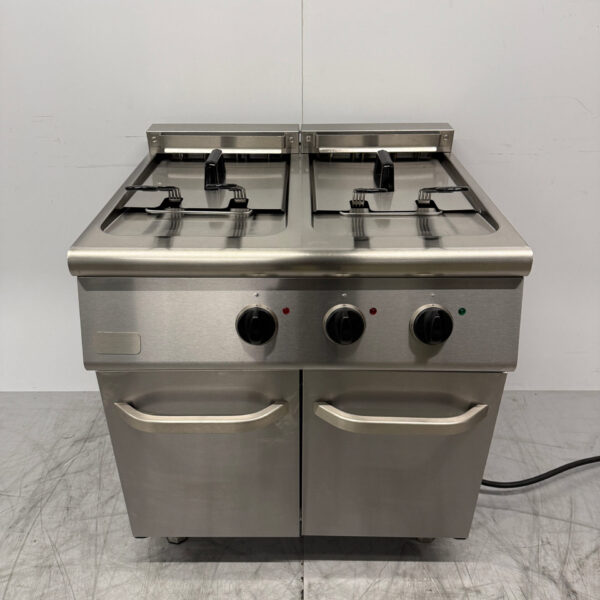 Friteuse double Combisteel en acier inoxydable 2 x 18 litres 400V Horeca