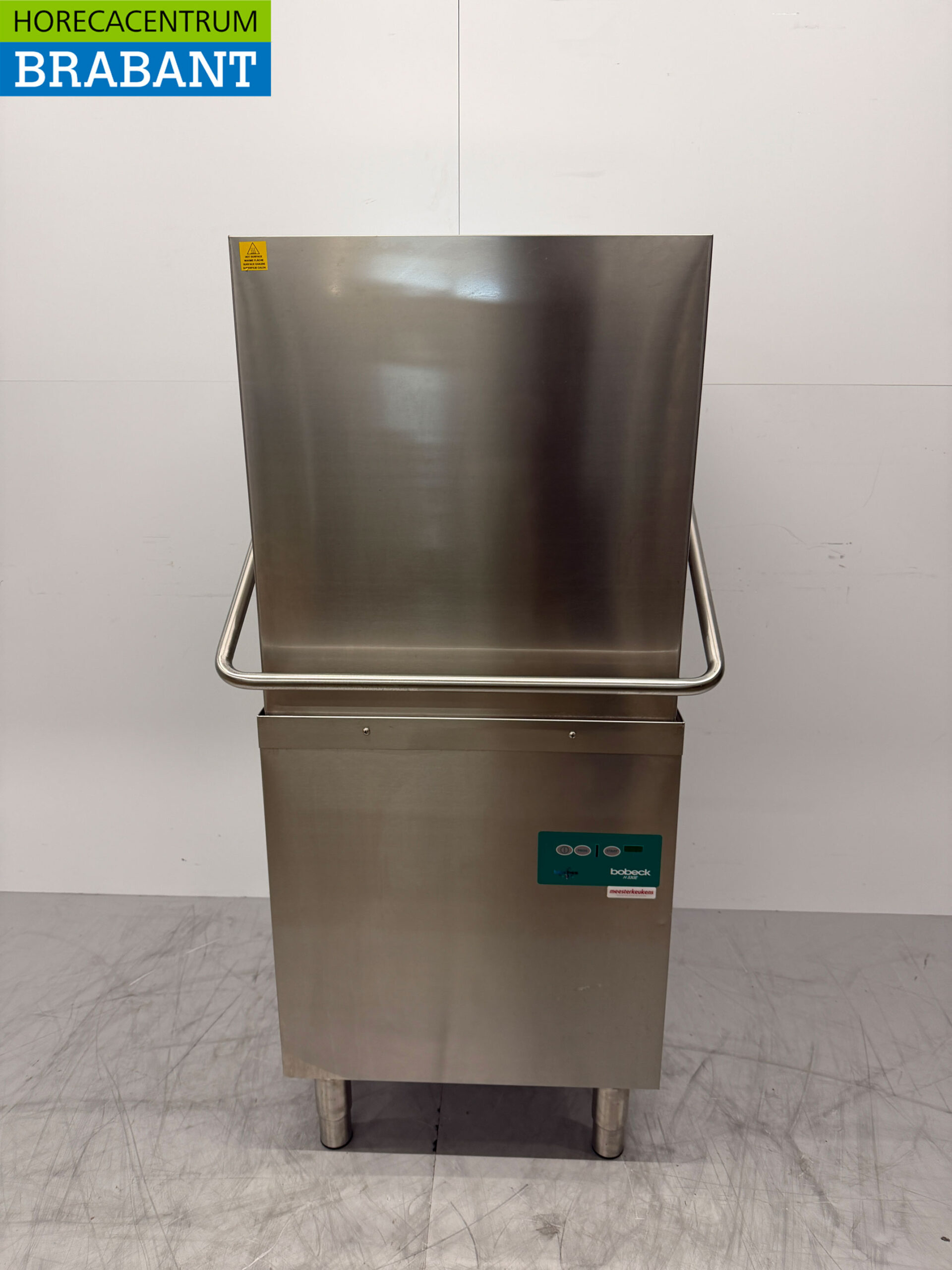 Lave-vaisselle à passage Bobeck H530E en acier inoxydable avec pompe de vidange 400V Horeca