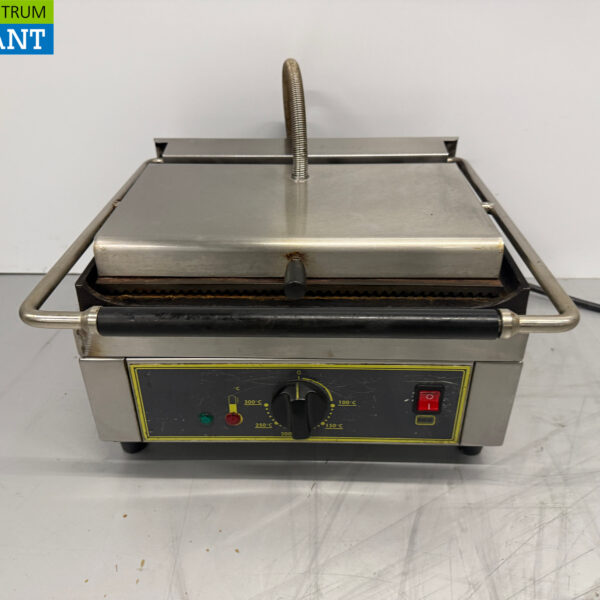 Roller Grill en acier inoxydable Gril de contact Paninigrill Ribbed 230V Horeca