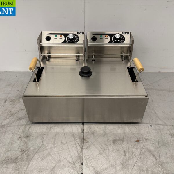 HCB Acier inoxydable Friteuse à poisson Friteuse à boules d'huile Friteuse 14 litres 2 x 230V Horeca
