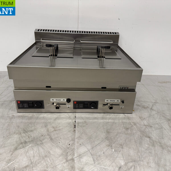 Friteuse double en acier inoxydable 2 x 8 litres Premium-line GAS Catering