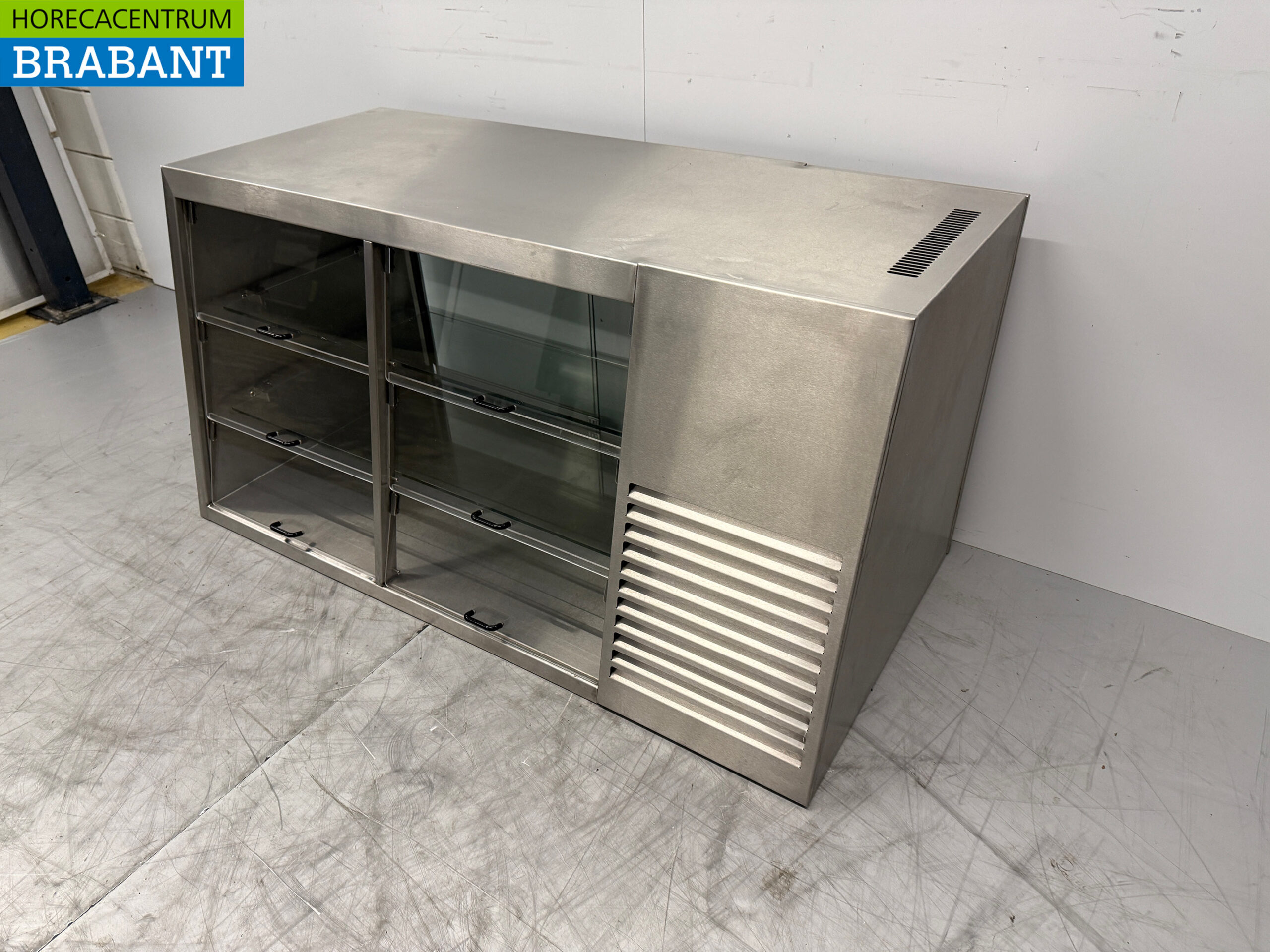 Vitrine Groku en acier inoxydable 6 volets 140 cm 230V Horeca – Image 2