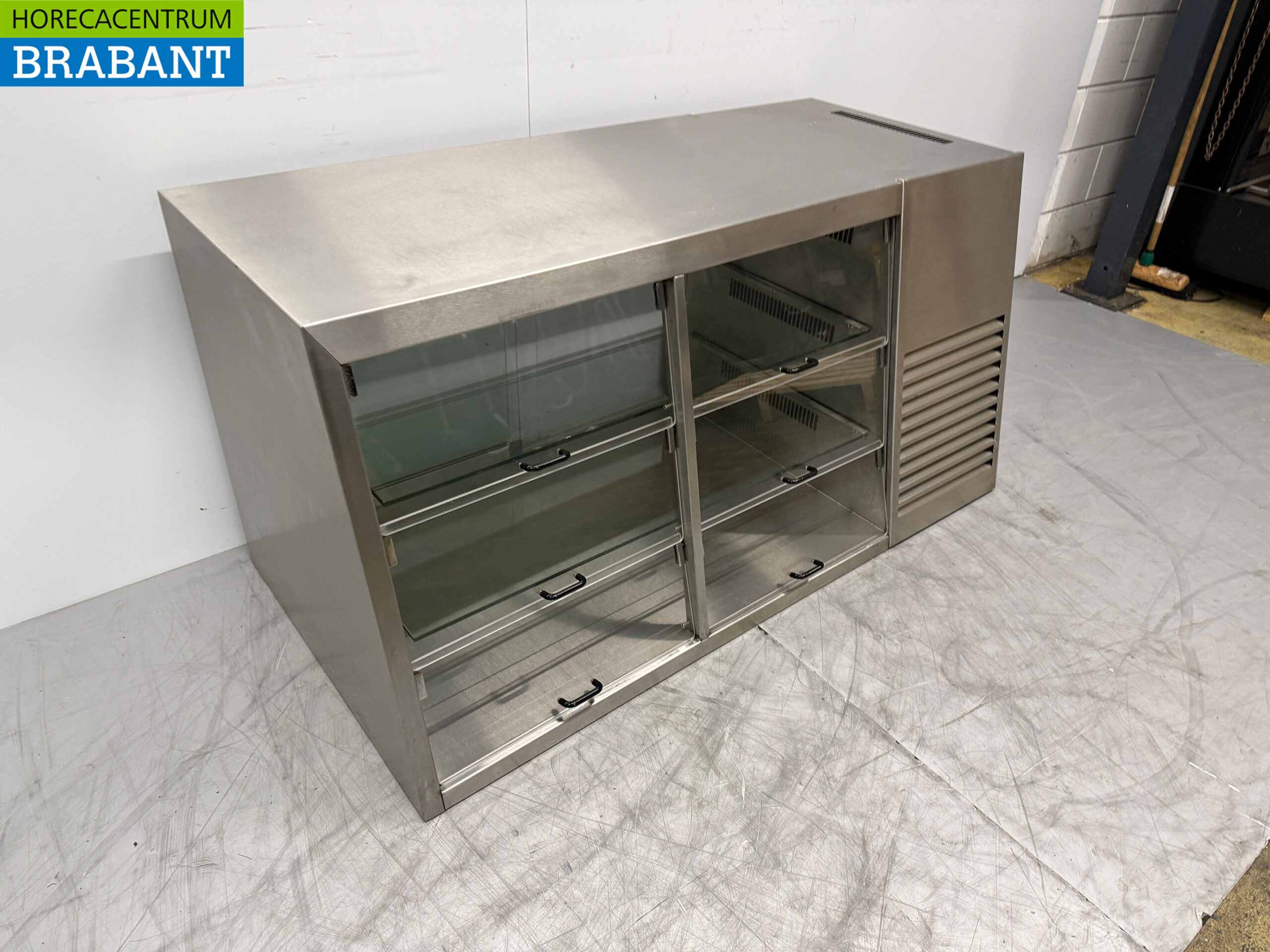 Vitrine Groku en acier inoxydable 6 volets 140 cm 230V Horeca – Image 3