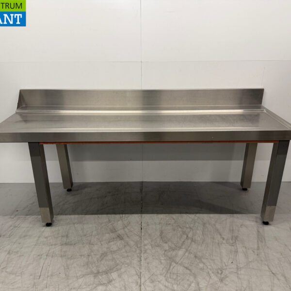 Acier inoxydable Table d'égouttage T.B.V. Lave-vaisselle coulissant 232 cm Horeca