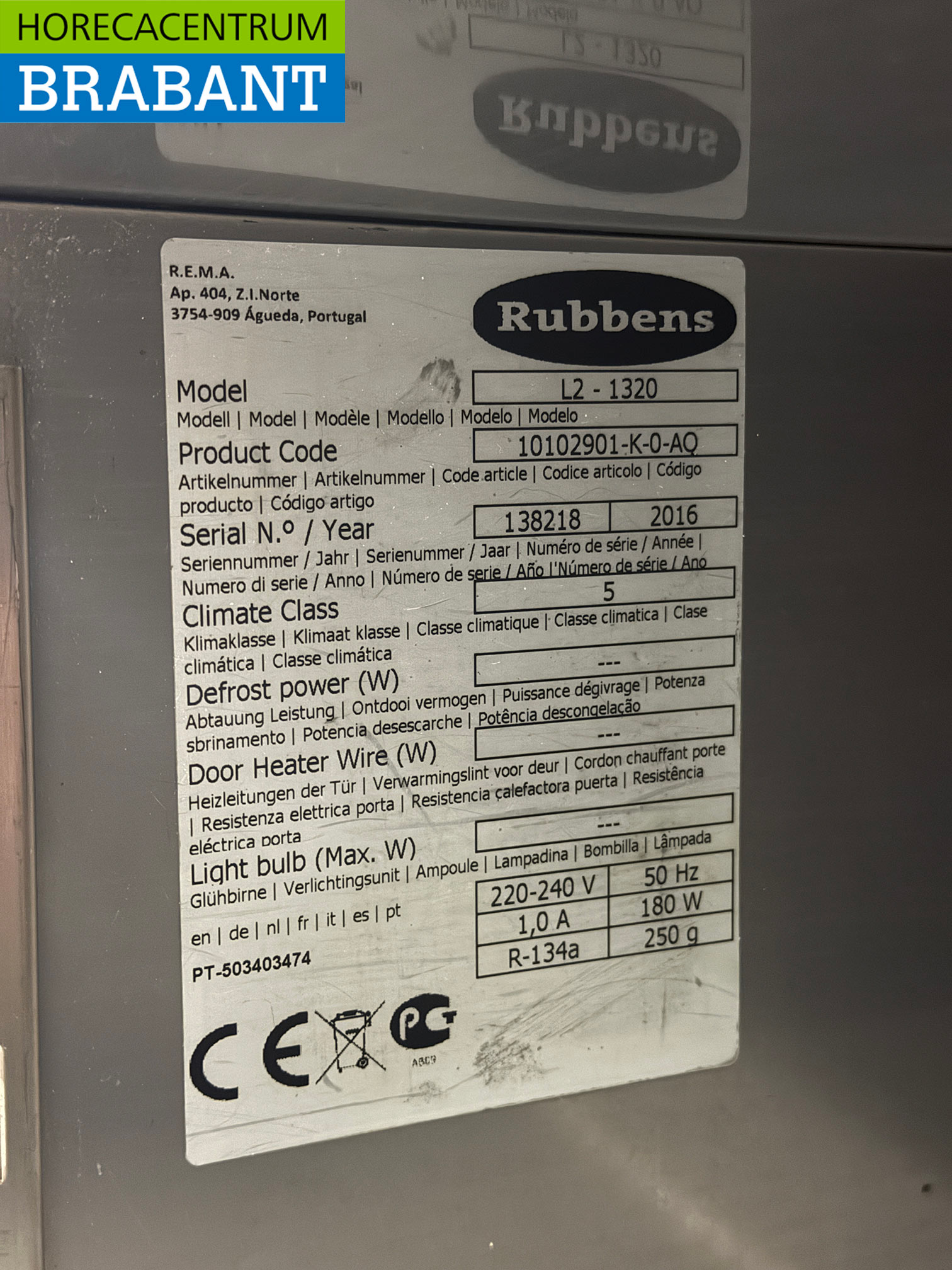 Etabli réfrigéré Rubbens en acier inoxydable 1 porte et 2 tiroirs 132 cm 230V Horeca – Image 6