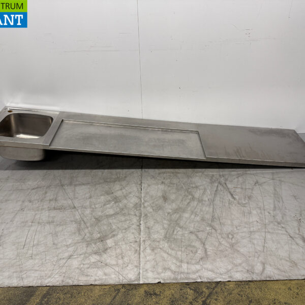 Bac d'évier en acier inoxydable Evier 269 x 55 cm Horeca