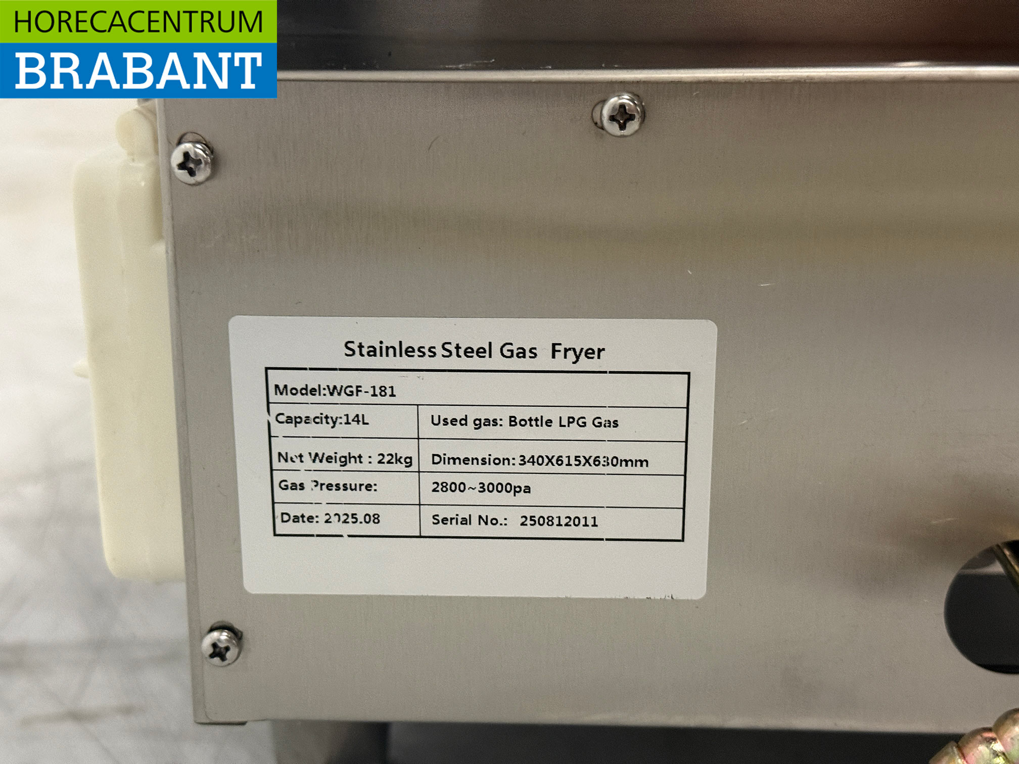 Friteuse HCB en acier inoxydable 14 litres PROPAAN GAS Restauration – Image 5