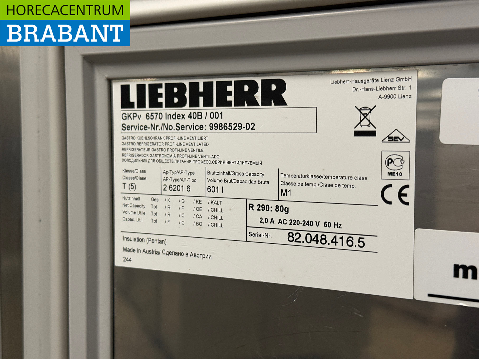 Réfrigérateur Liebherr en acier inoxydable 601 litres 230V Horeca – Image 5
