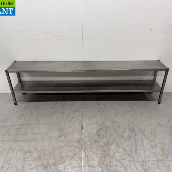 Pont d'étagère double en acier inoxydable 200 x 30 x 52 cm Restauration