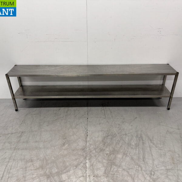 Pont d'étagère double en acier inoxydable 200 x 30 x 52 cm Restauration