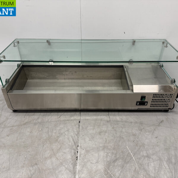 Vitrine inox Vitrine réfrigérée on-top saladière 3 x 1/3 et 1 x 1/2 GN 120 cm Horeca