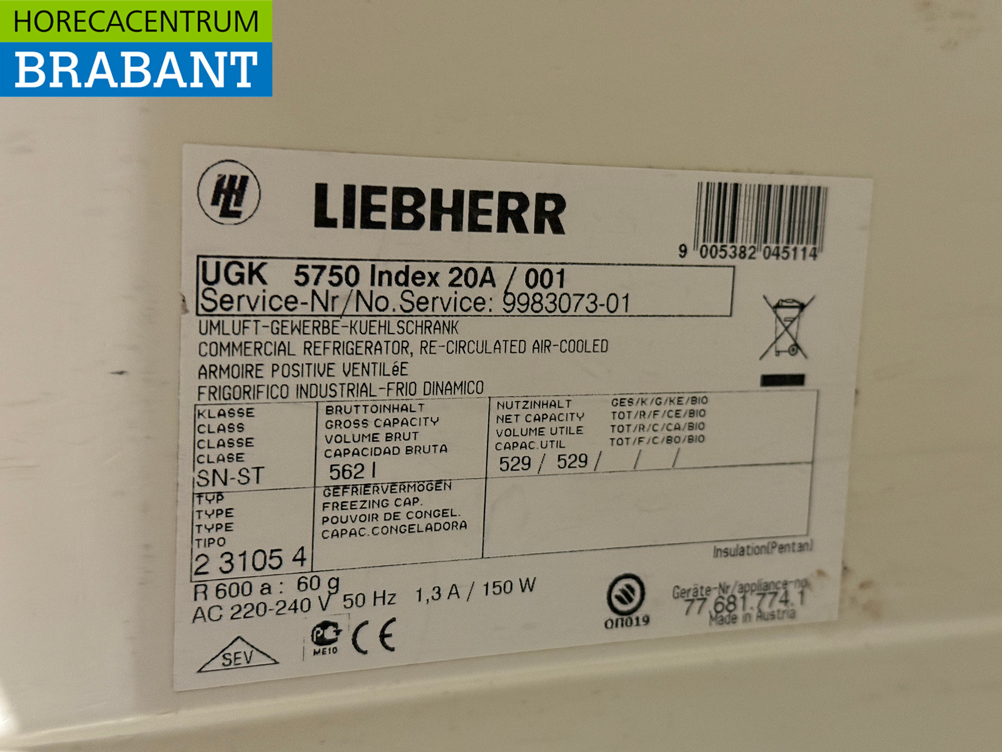 Réfrigérateur Liebherr inox 562 litres 230V Horeca – Image 5