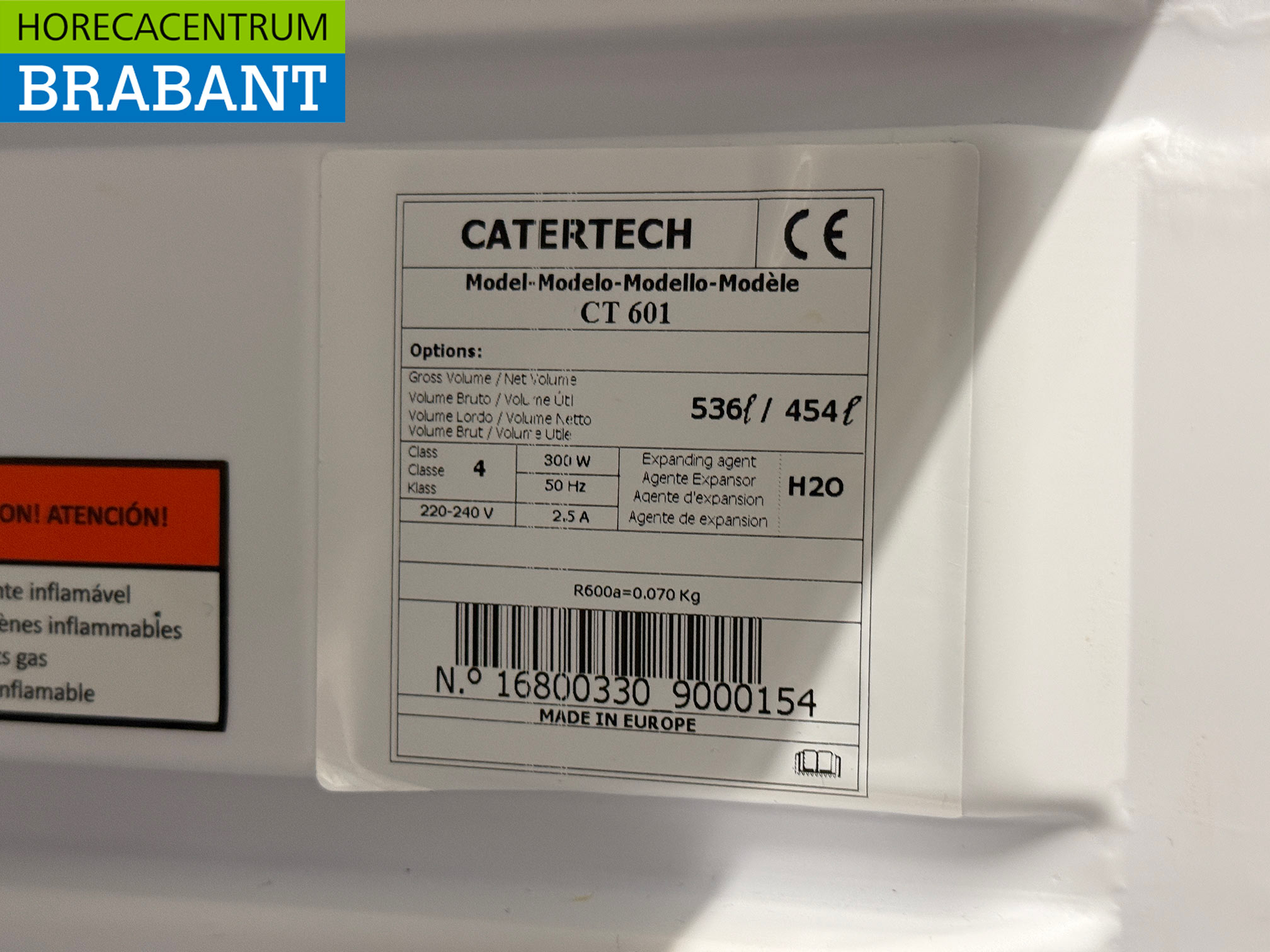 Catertech Réfrigération 536 litres 230V Horeca – Image 5